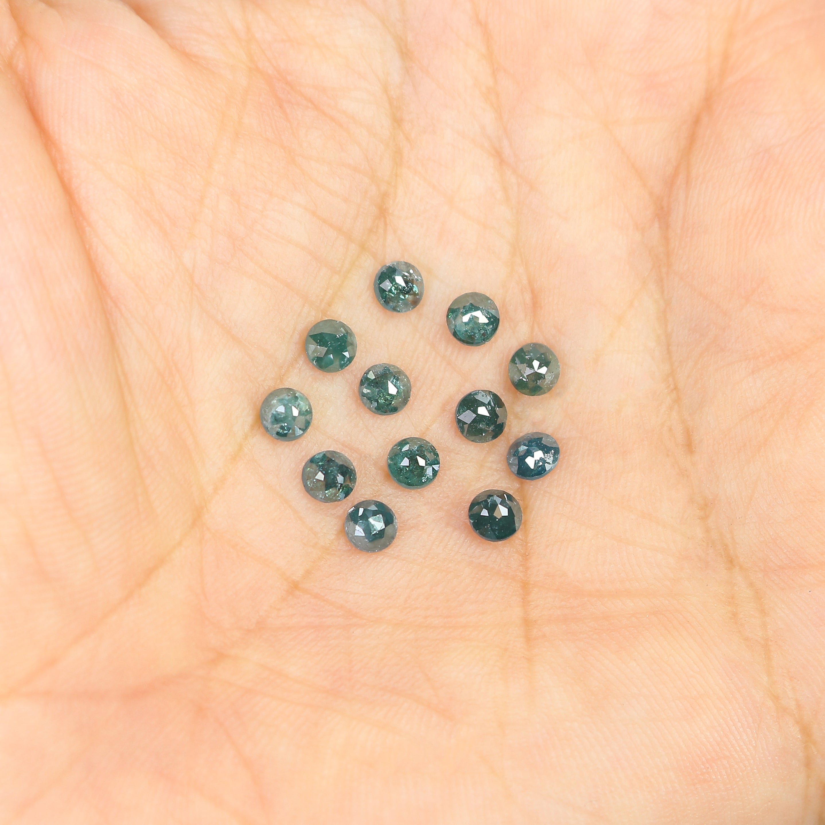 2.62 CT Natural Loose Round Rose Cut Diamond Blue Color Round Shape Diamond 3.30 MM Natural Loose Blue Color Round Rose Cut Diamond LQ5057