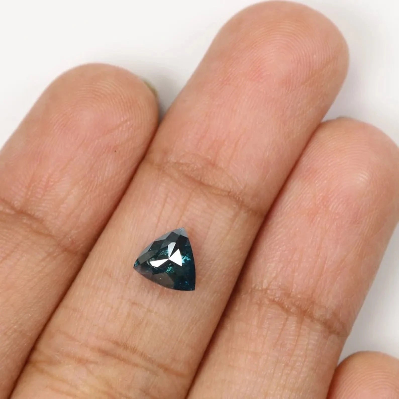 1.02 CT Natural Loose Triangle Shape Diamond Blue Color Triangle Cut Diamond 6.50 MM Natural Loose Triangle Shape Rose Cut Diamond QN9474