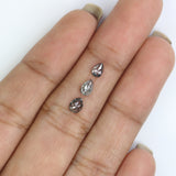 Natural Loose Pear Diamond, Salt And Pepper Diamond, Natural Loose Diamond, Pear Rose Cut Diamond, Pear Diamond 0.60 CT Pear Shape L2882