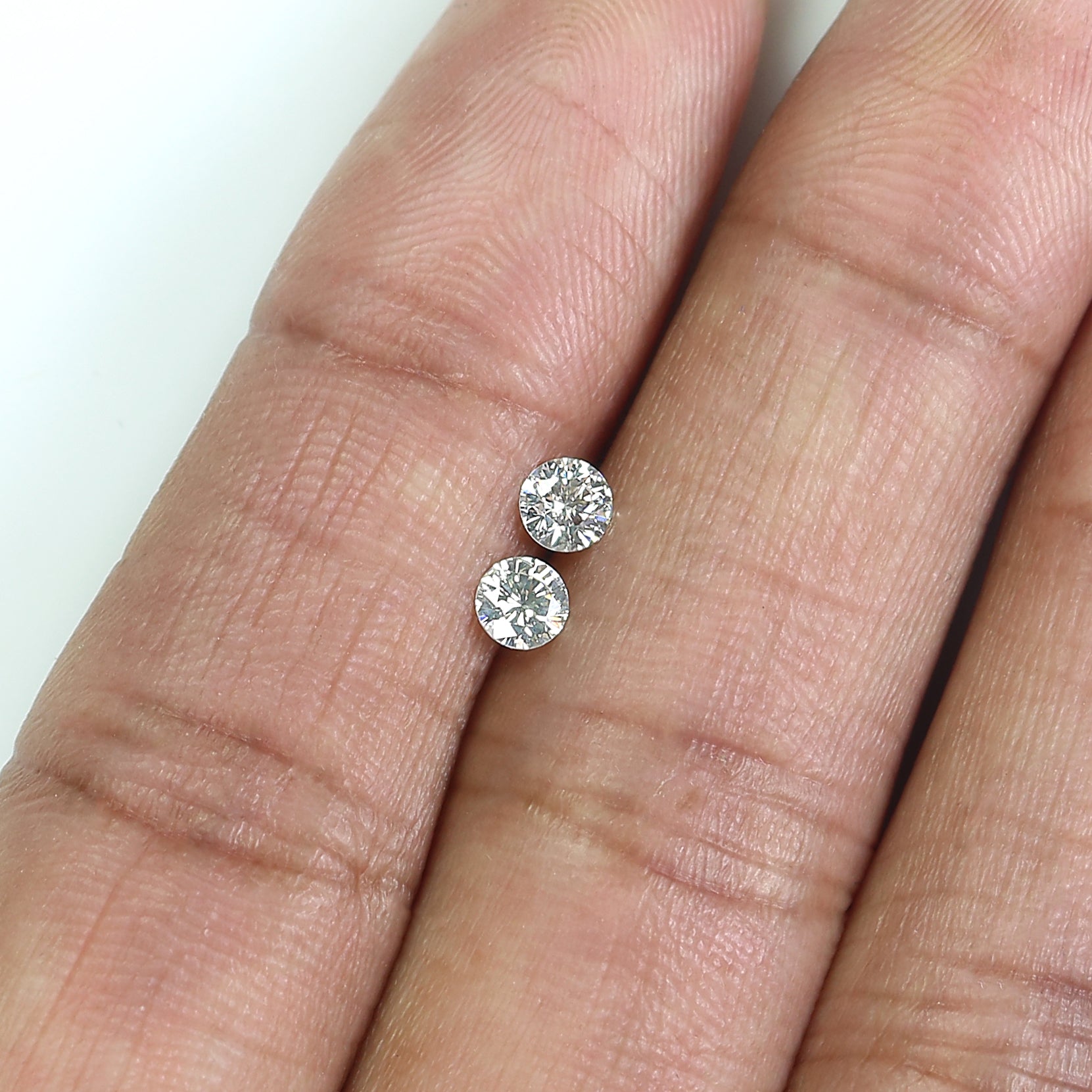 0.37 Ct Natural Loose Round Cut Pair Diamond White - J Color Round Shape Diamond 3.60 MM Natural Diamond Round Brilliant Cut Diamond LQ1989