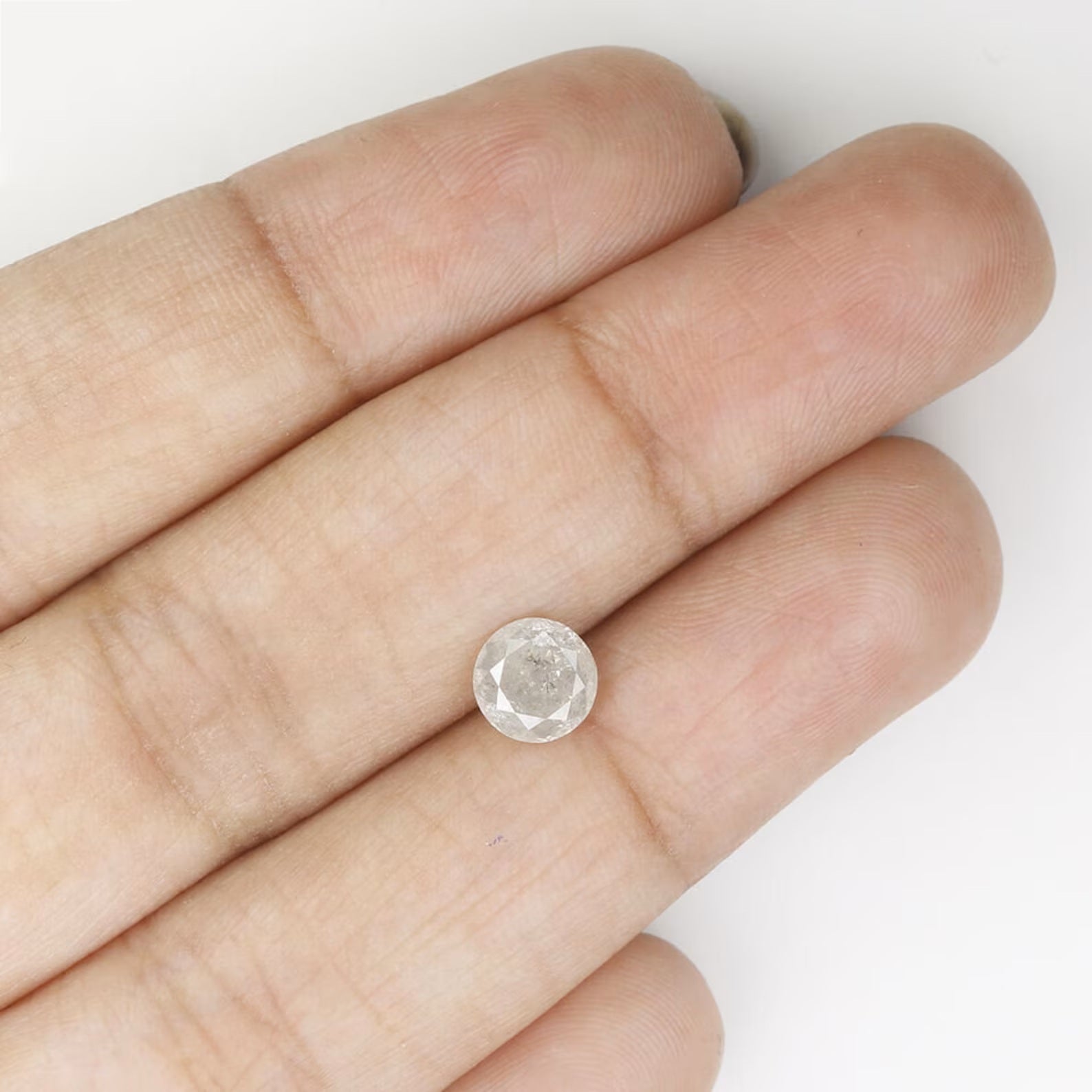 0.86 CT Natural Loose Round Shape Diamond Salt And Pepper Round Cut Diamond 5.95 MM Natural Diamond Grey Round Brilliant Cut Diamond QN1062