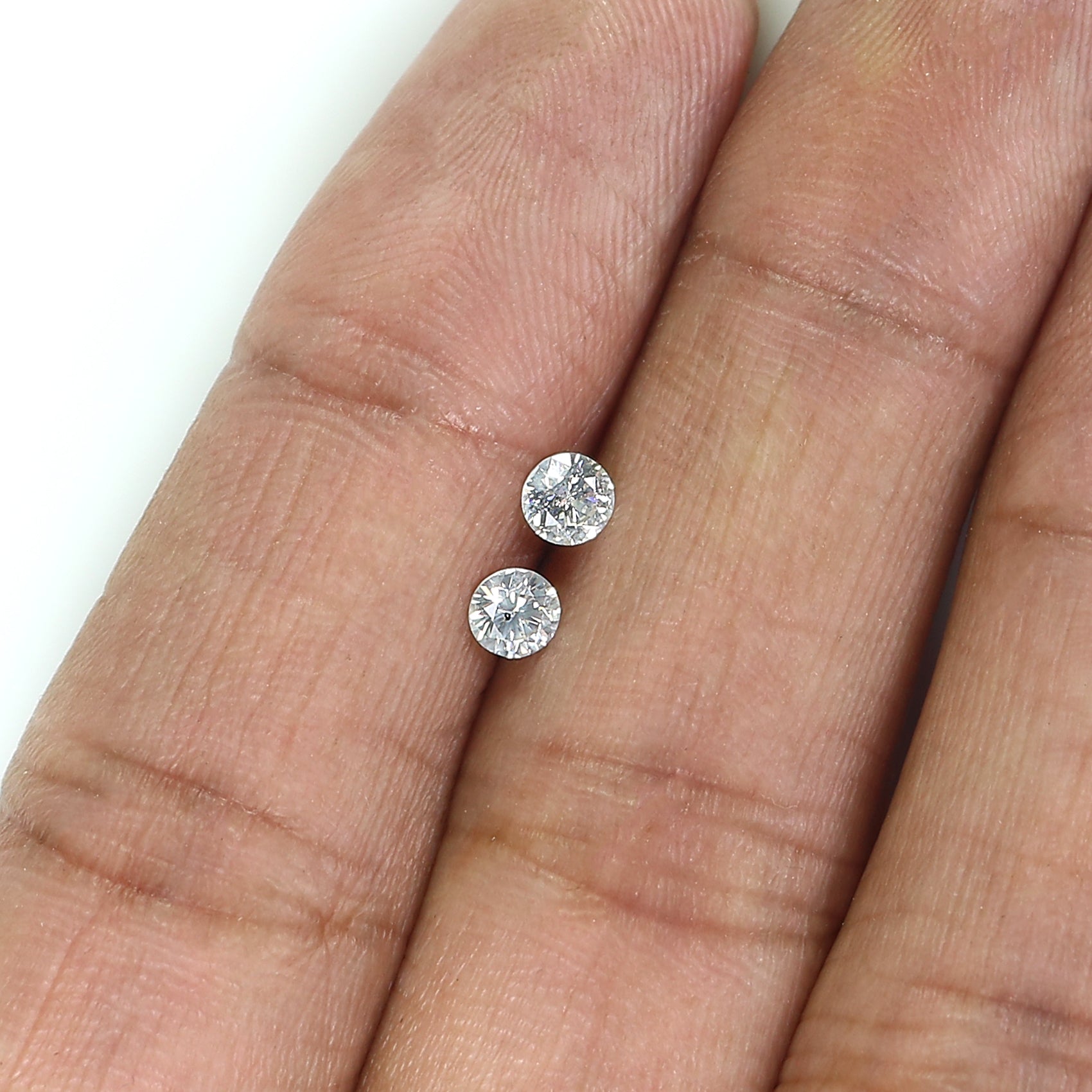 0.36 Ct Natural Loose Round Cut Pair Diamond White - J Color Round Shape Diamond 3.60 MM Natural Diamond Round Brilliant Cut Diamond LQ2007