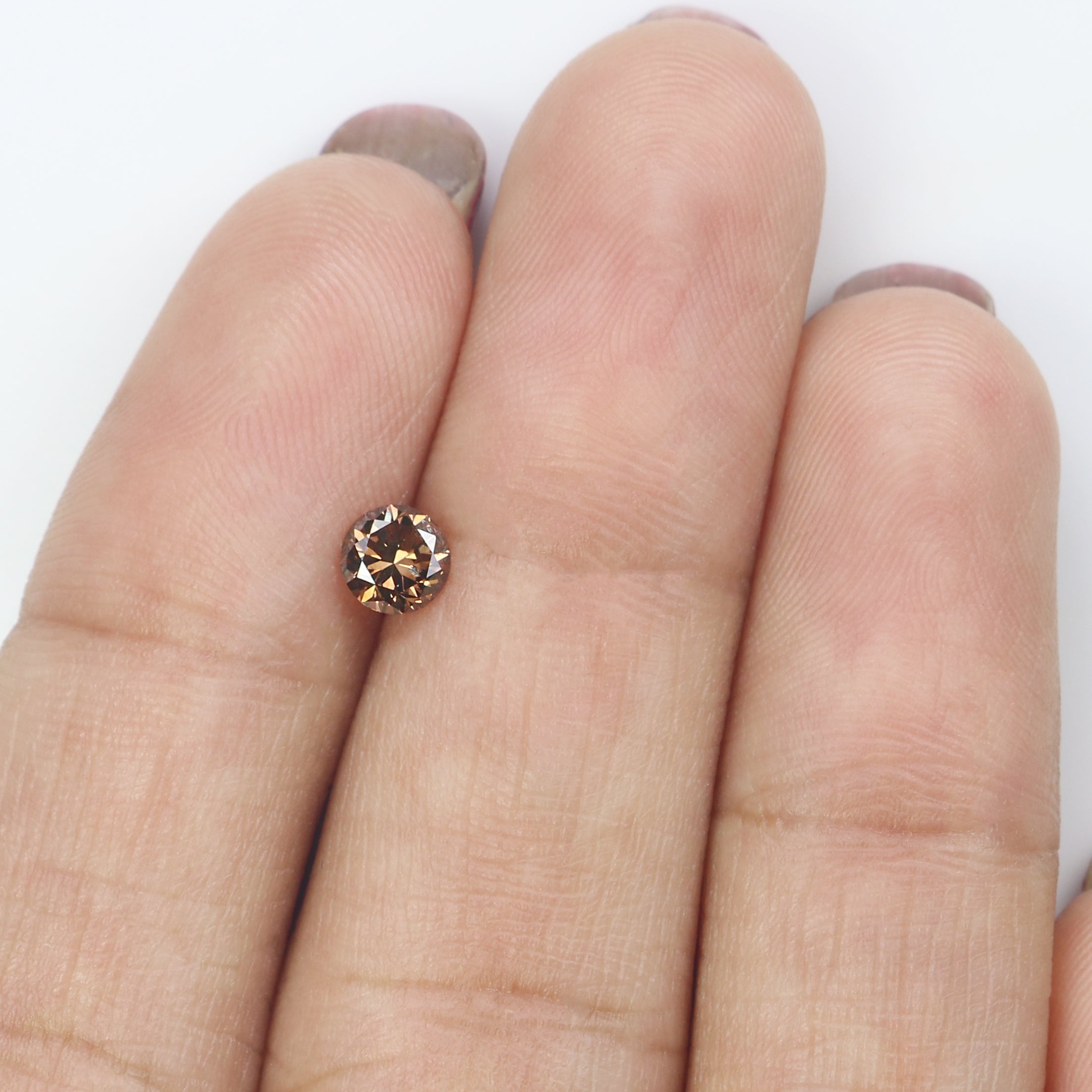 0.32 Ct Natural Loose Round Shape Diamond Brown Color Round Cut Diamond 4.30 MM Natural Loose Brown Color Round Brilliant Cut Diamond LQ486