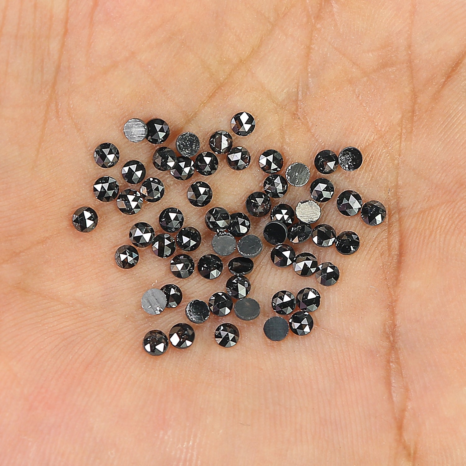 3.22 CT Natural Loose Round Rose Cut Diamond Black Color Round Shape Diamond 2.30 MM Natural Loose Black Color Round Rose Cut Diamond LQ1840