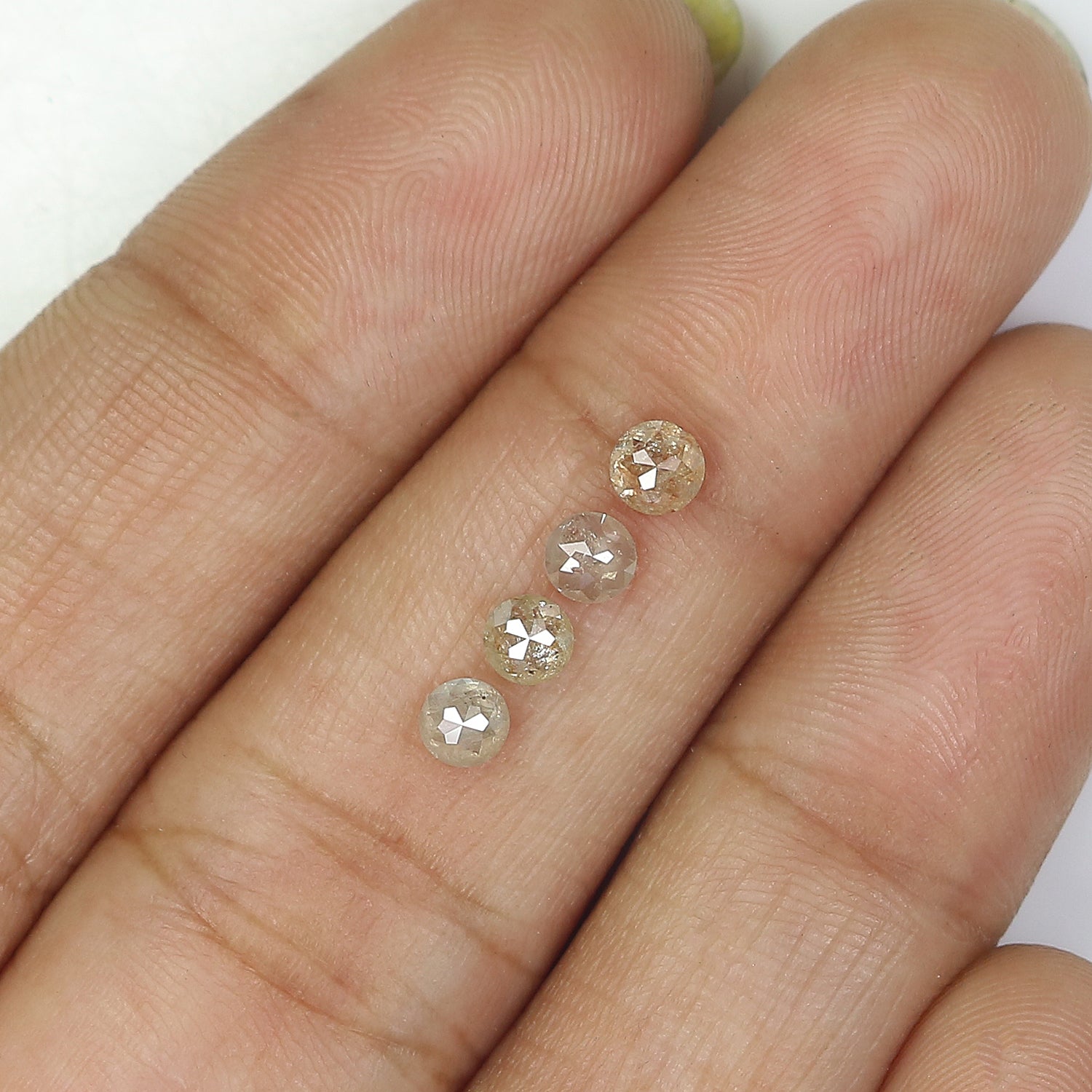 0.89 CT Natural Loose Round Rose Cut Diamond Brown Color Round Shape Diamond 3.30 MM Natural Loose Grey Color Round Rose Cut Diamond KQ1037