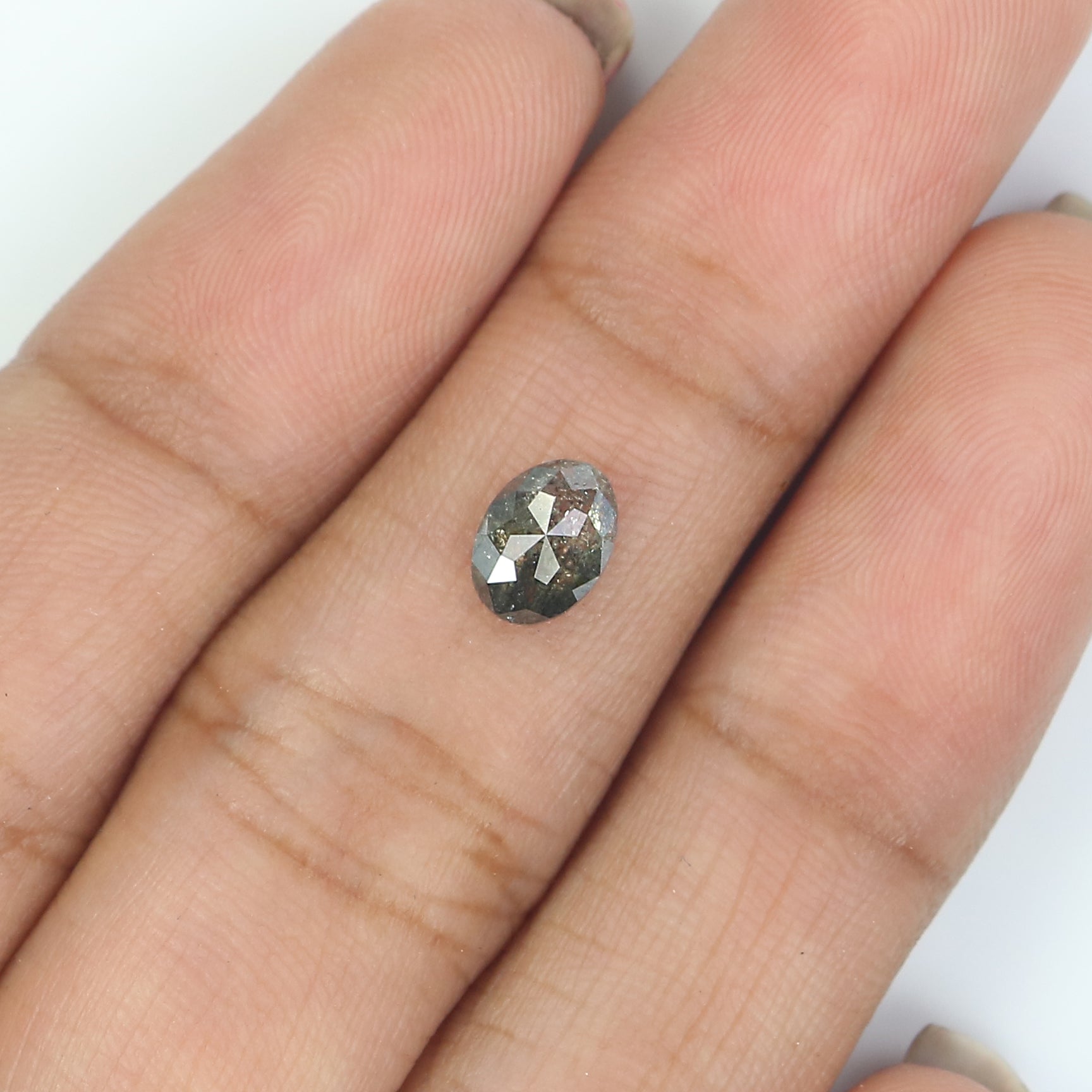 0.68 Ct Natural Loose Oval Shape Diamond Salt And Pepper Oval Cut Diamond 6.50 MM Natural Loose Diamond Oval Shape Rose Cut Diamond LQ2949