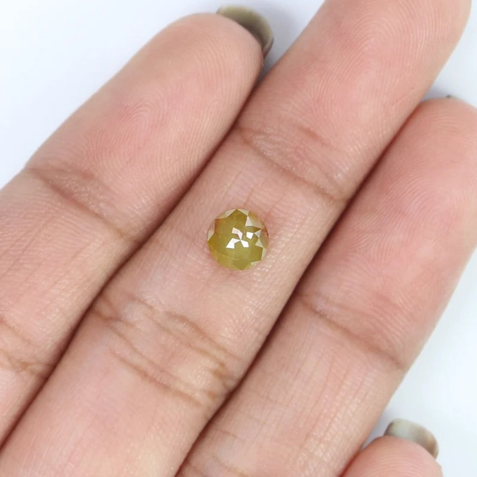 0.72 CT Natural Loose Round Shape Diamond Yellow Color Round Diamond 5.50 MM Natural Diamond Yellow Color Round Rose Cut Diamond NQ1112