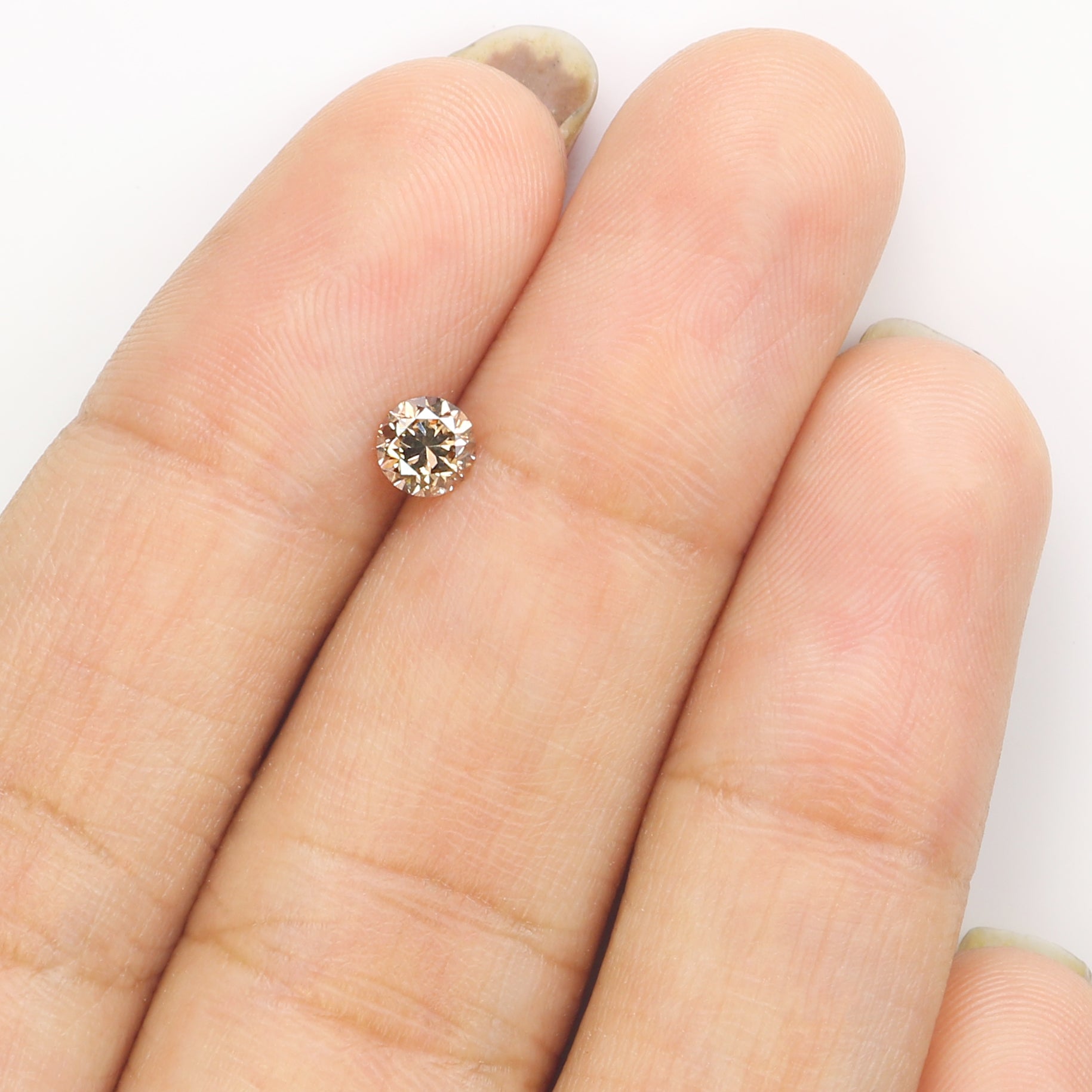 0.32 Ct Natural Loose Round Shape Diamond Brown Color Round Cut Diamond 4.25 MM Natural Loose Brown Color Round Brilliant Cut Diamond LQ838