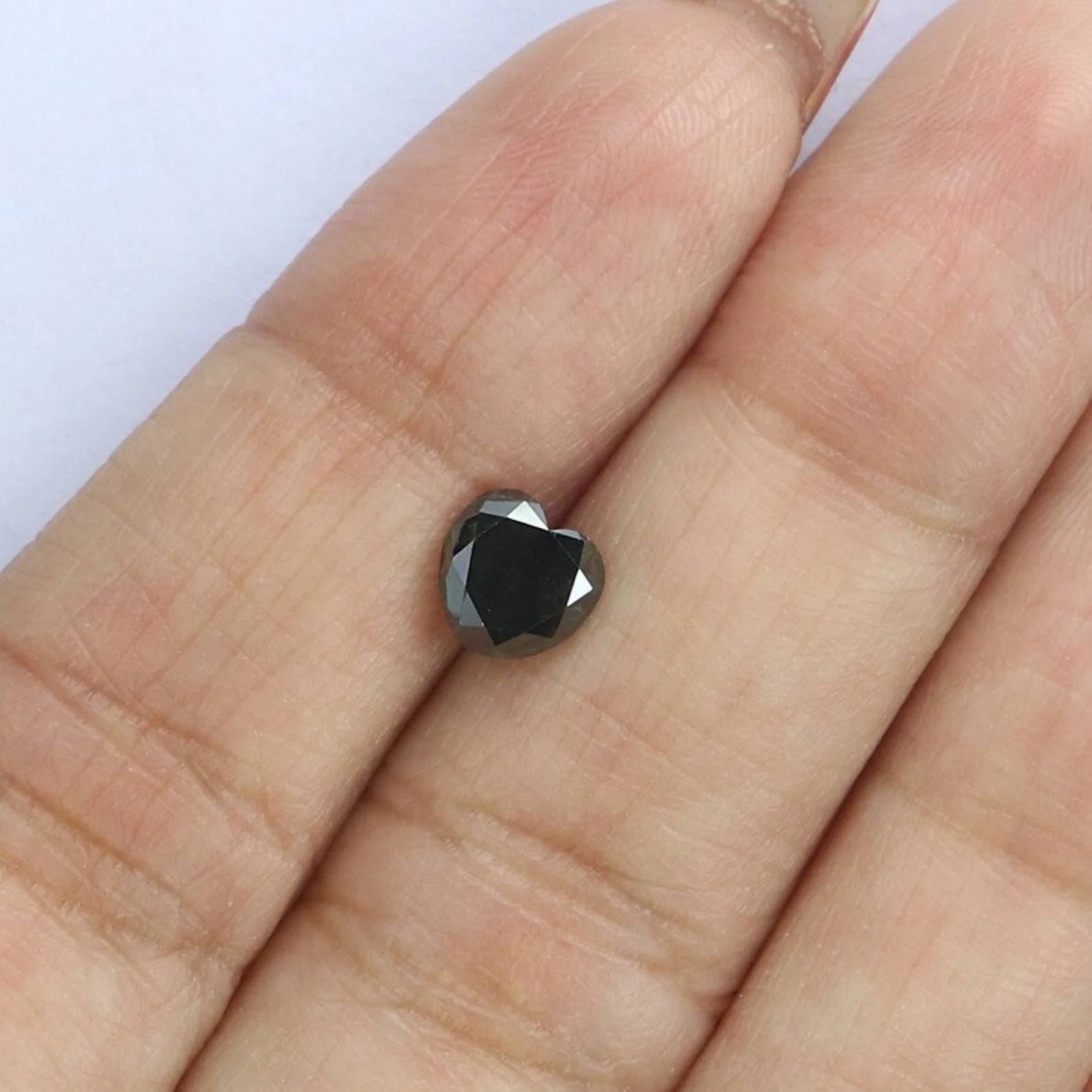 1.21 CT Natural Loose Heart Shape Diamond Green Black Color Heart Diamond 6.00 MM Natural Loose Diamond Heart Shape Rose Cut Diamond NQ7541
