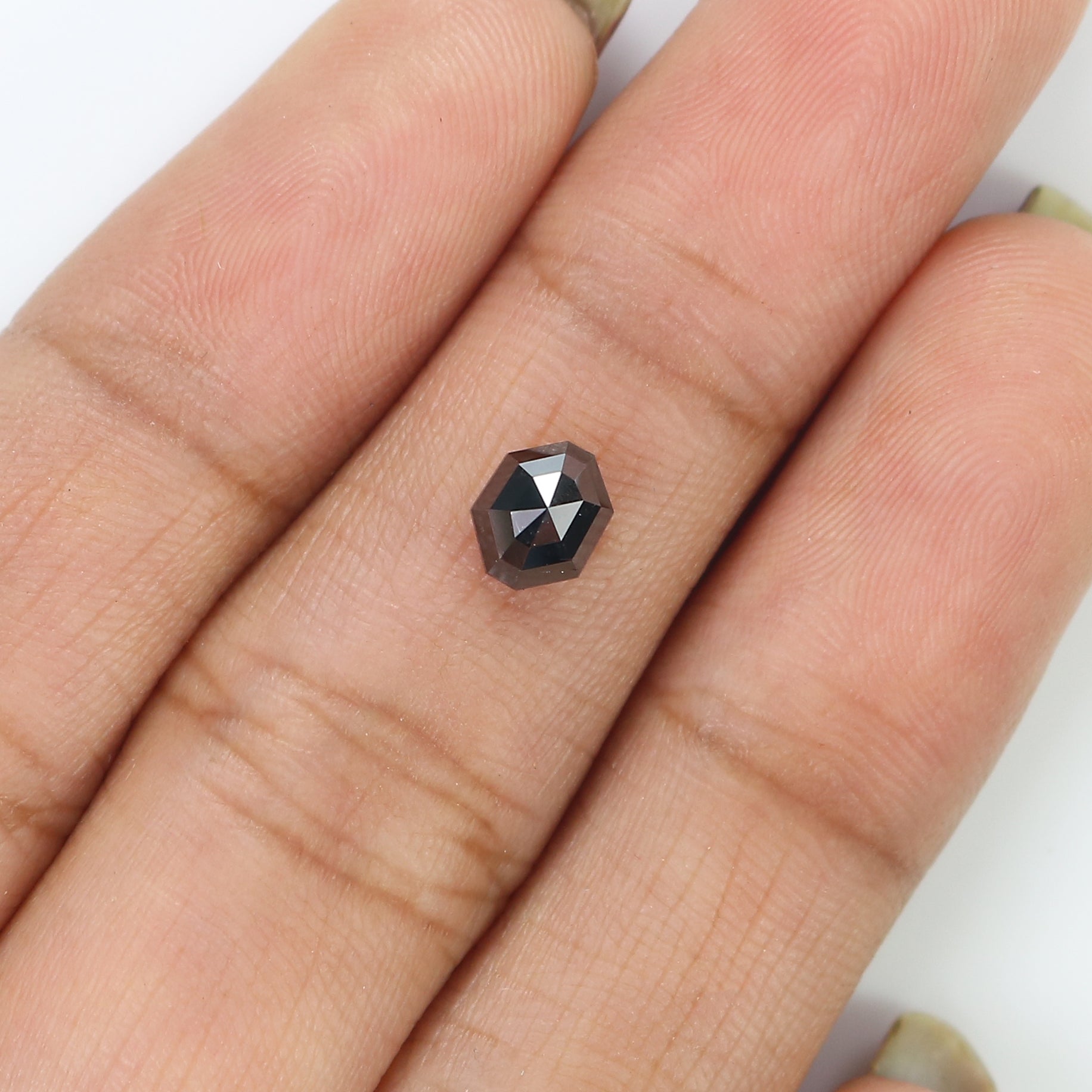 0.70 CT Natural Loose Octagon Shape Diamond Black Color Octagon Diamond 5.80 MM Natural Loose Black Color Octagon Rose Cut Diamond LQ9719