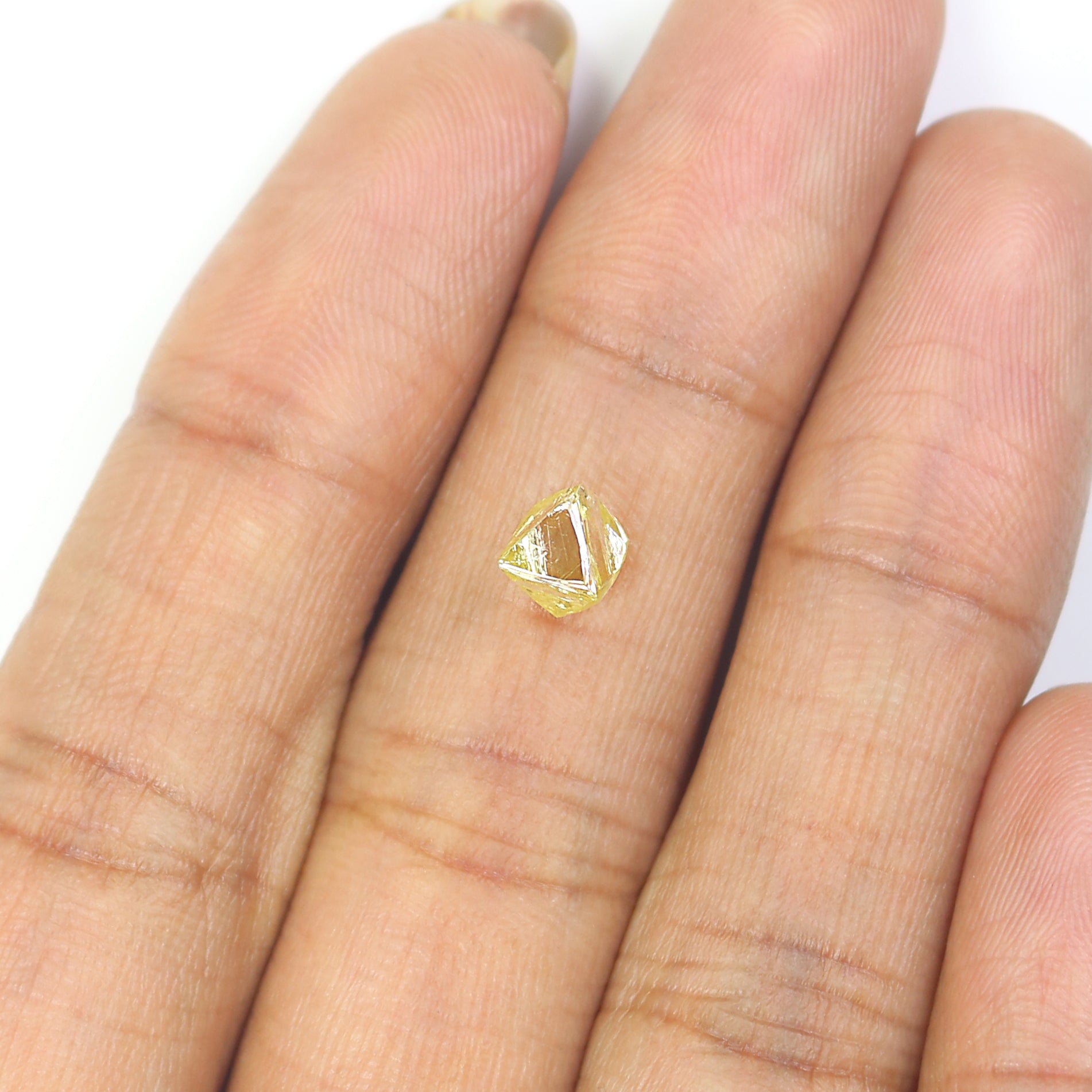 1.30 CT Natural Loose Rough Shape Diamond Yellow Color Rough Cut Diamond 6.95 MM Natural Yellow Diamond Rough Irregular Cut Diamond L3563