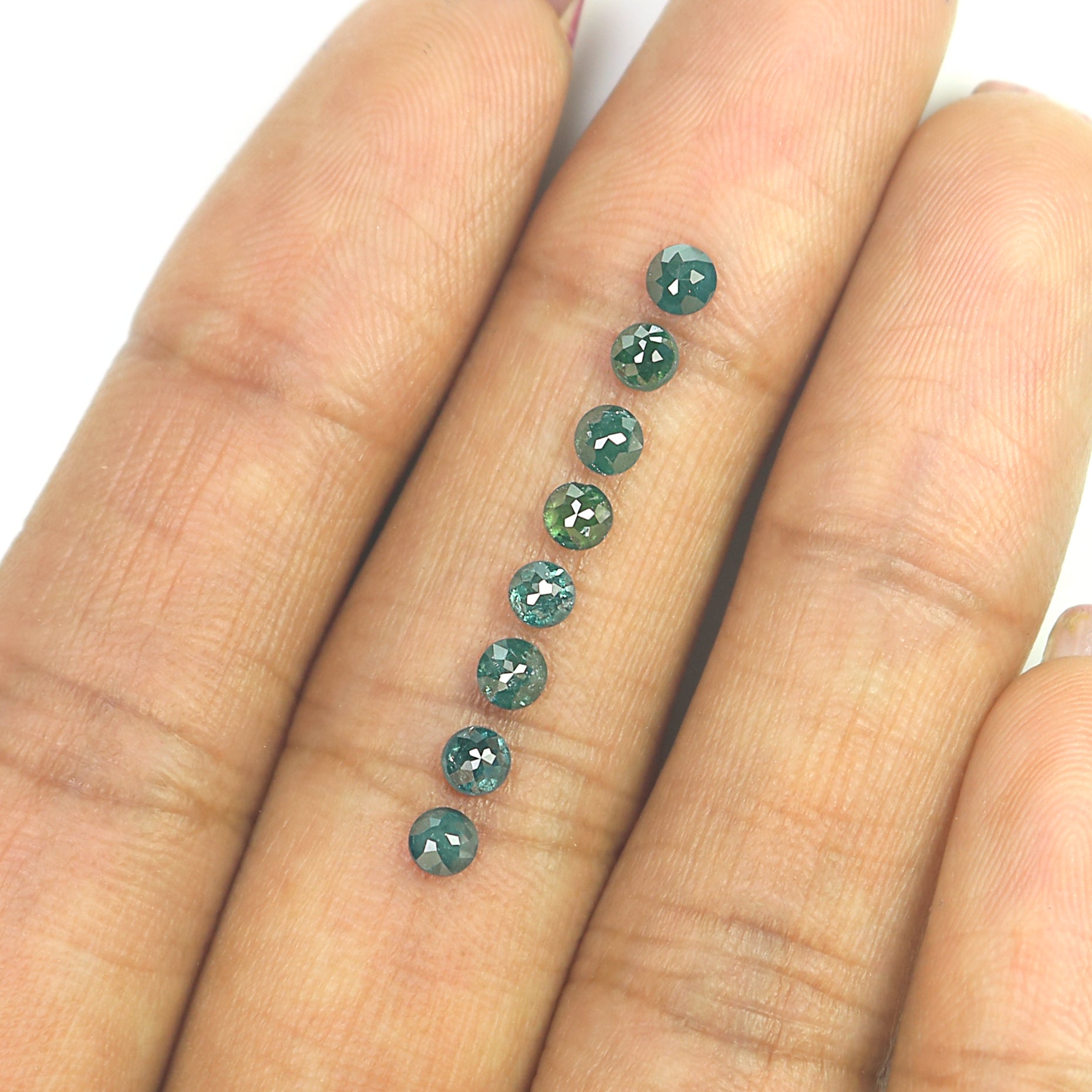 1.45 Ct Natural Loose Round Rose Cut Diamond Blue Color Round Shape Diamond 3.10 MM Natural Loose Blue Color Round Rose Cut Diamond N7006