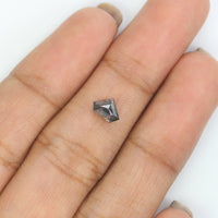 Natural Loose Shield Diamond, Salt And Pepper Shield Diamond, Natural Loose Diamond, Shield Rose Cut Diamond, 0.47 CT Shield Shape KR2707