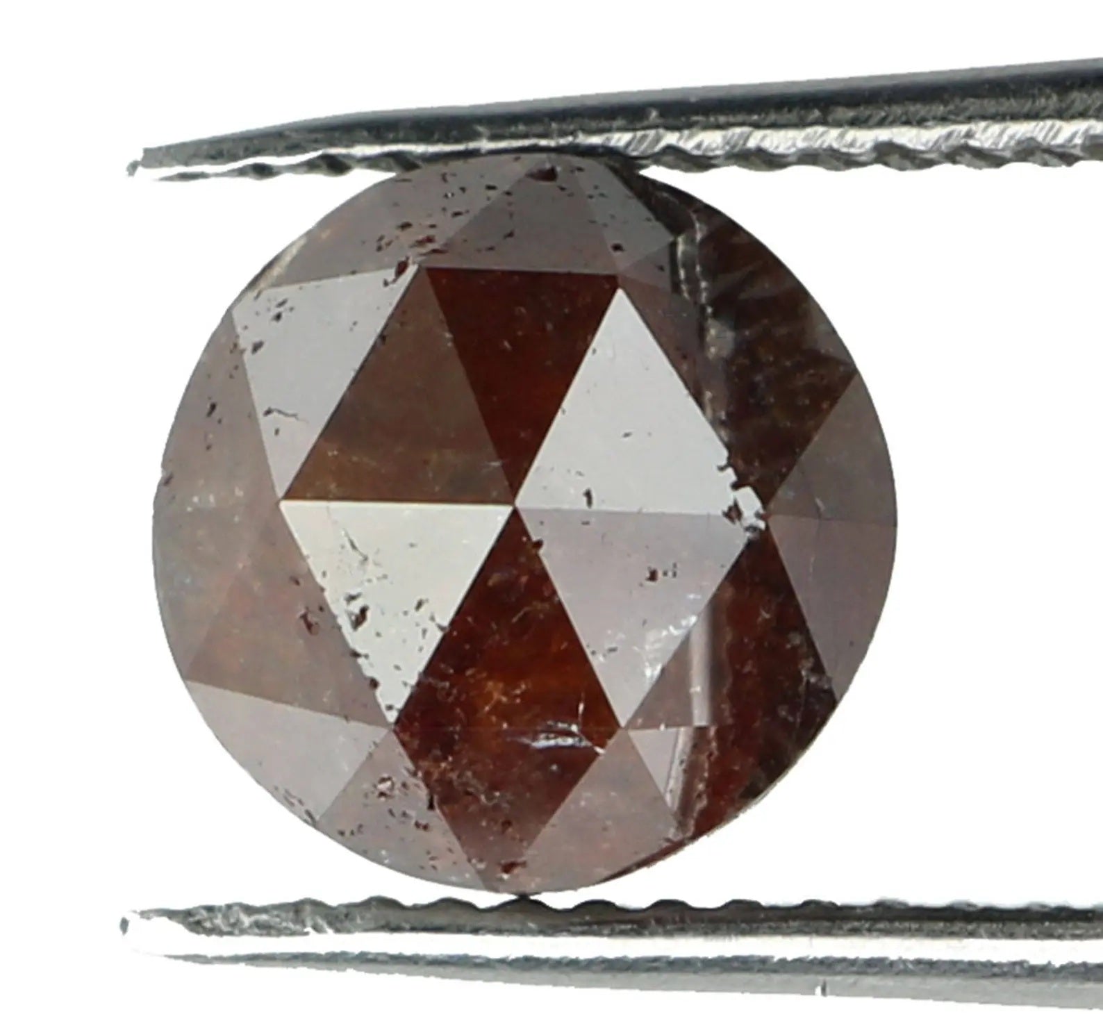 1.53 Ct Natural Loose Diamond Round Rose Cut Brown Color I3 Clarity 6.75 MM N7315