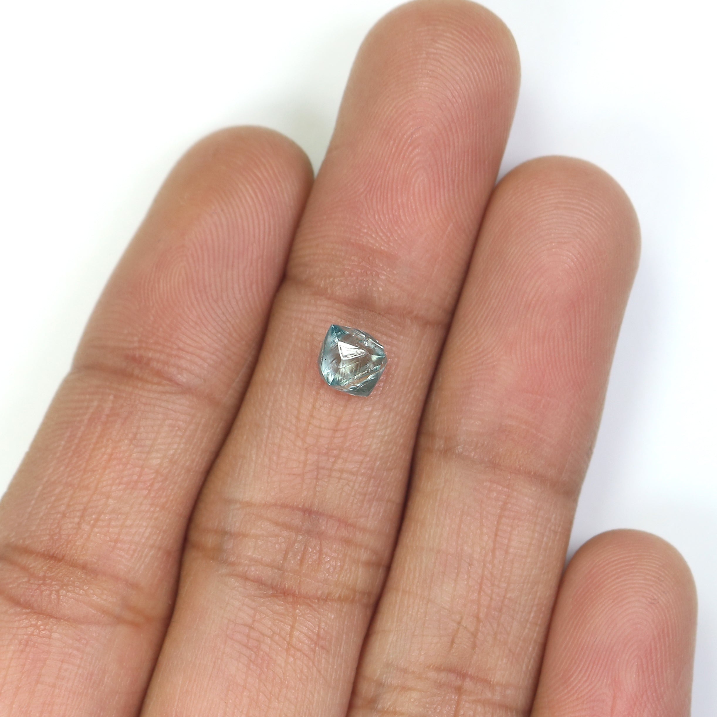 1.23 CT Natural Loose Rough Shape Diamond Blue Color Rough Uncut Diamond 6.55 MM Natural Loose Blue Color Rough Irregular Cut Diamond L3499