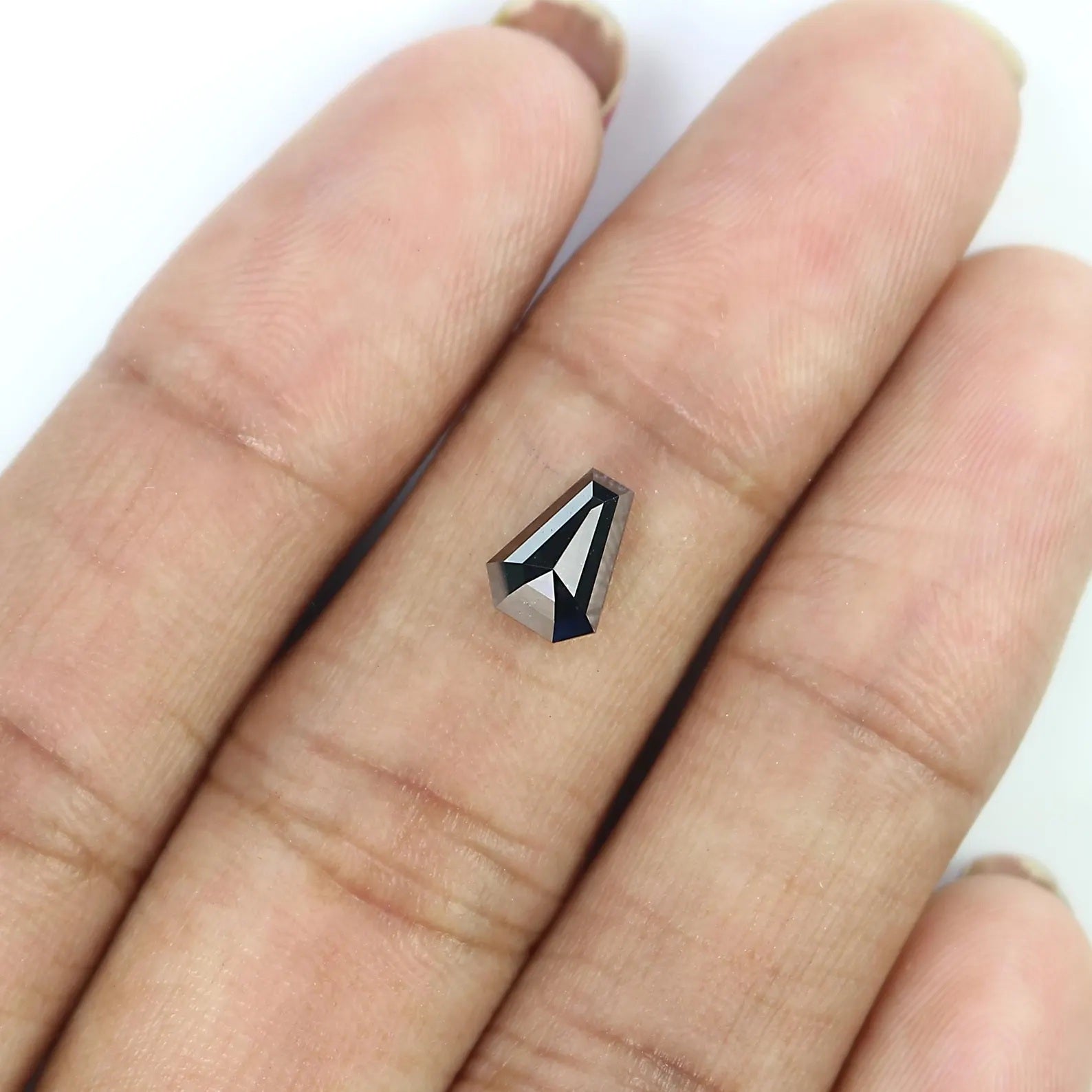 0.97 Ct Natural Loose Coffin Shape Diamond Black Color Coffin Shape Diamond 7.55 MM Natural Loose Diamond Coffin Rose Cut Diamond NQ2557