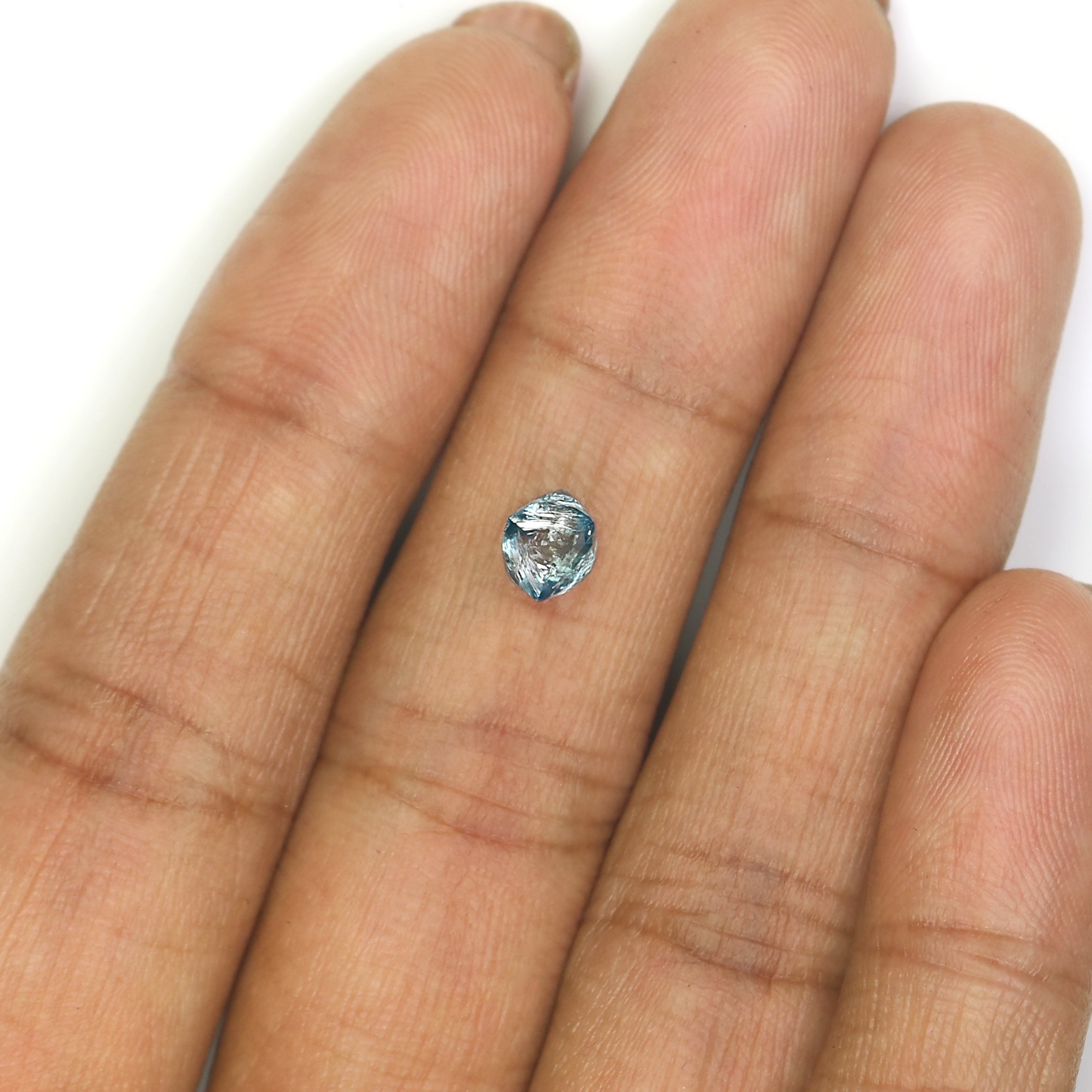 1.08 CT Natural Loose Rough Shape Diamond Blue Color Rough Cut Diamond 6.35 MM Natural Loose Blue Diamond Rough Irregular Cut Diamond L3555