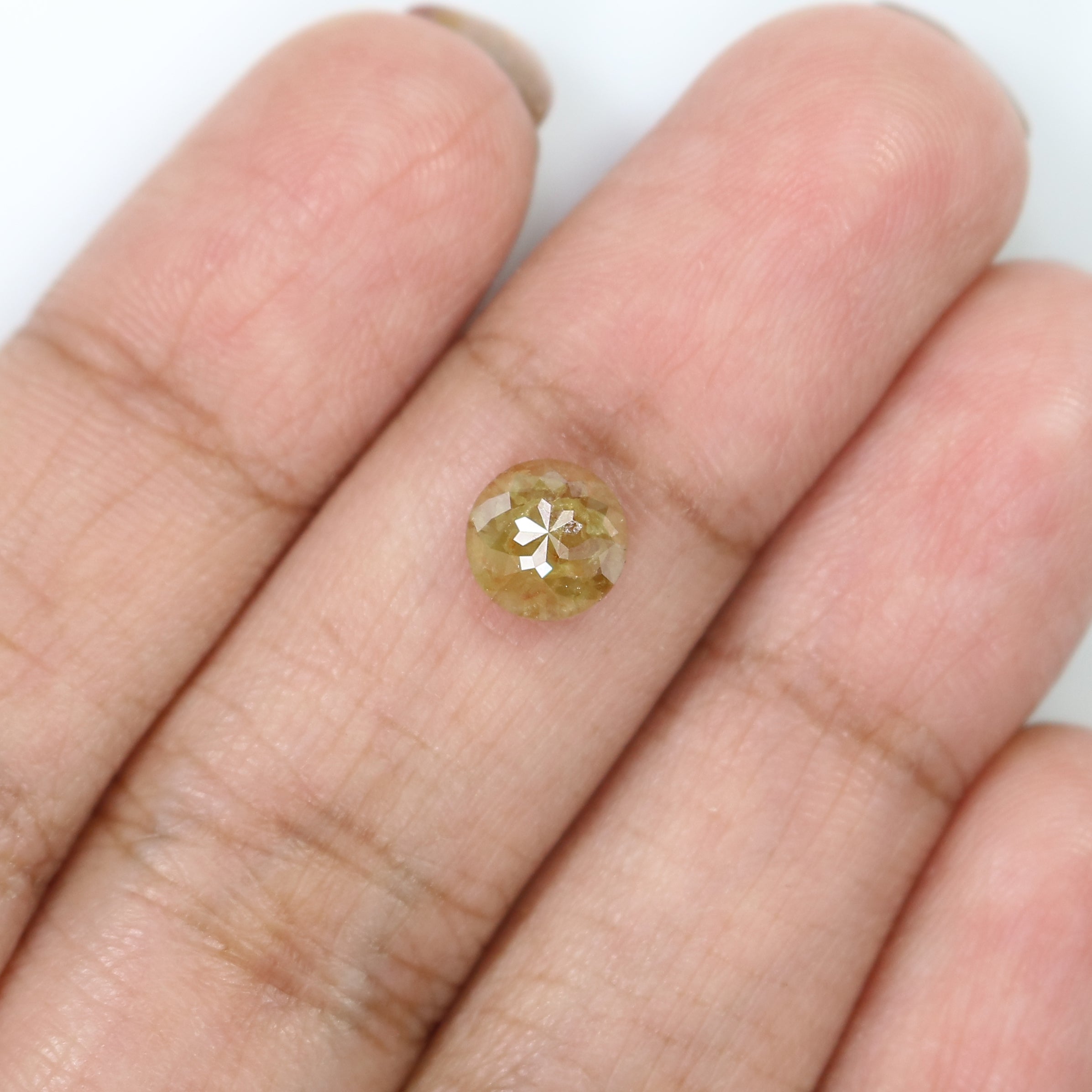 1.31 CT Natural Loose Round Shape Diamond Brown Color Round Cut Diamond 6.45 MM Natural Loose Brown Color Round Rose Cut Diamond LQ9750