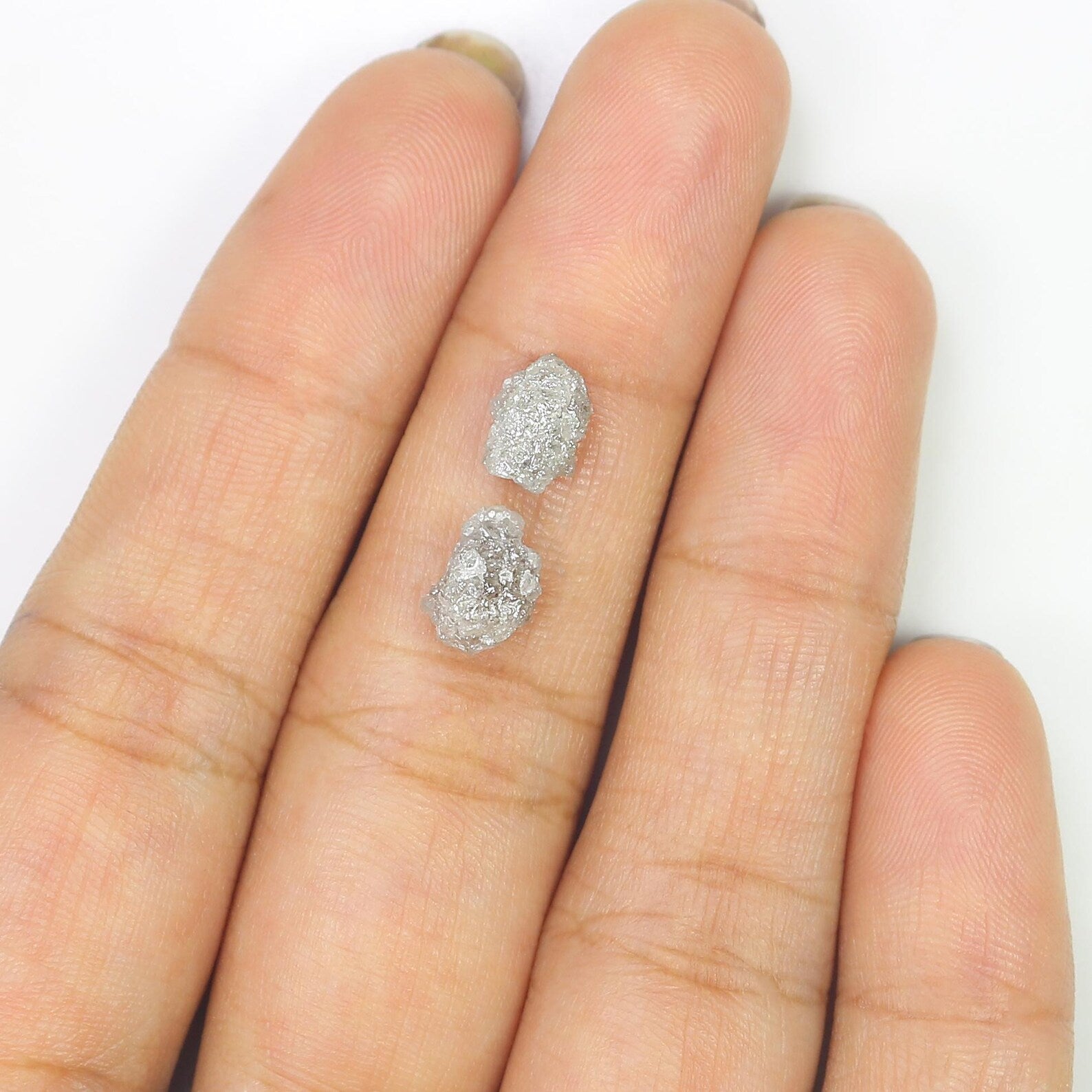 3.23 CT Natural Loose Rough Shape Diamond Grey Color Rough Uncut Diamond 8.25 MM Natural Grey Diamond Rough Irregular Cut Diamond NQ2586