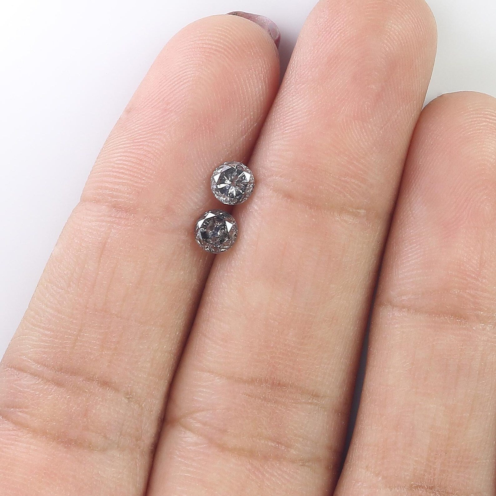 0.73 CT Natural Loose Round Shape Diamond Salt And Pepper Round Cut Diamond 4.10 MM Natural Loose Diamond Round Brilliant Cut Diamond NQ1504