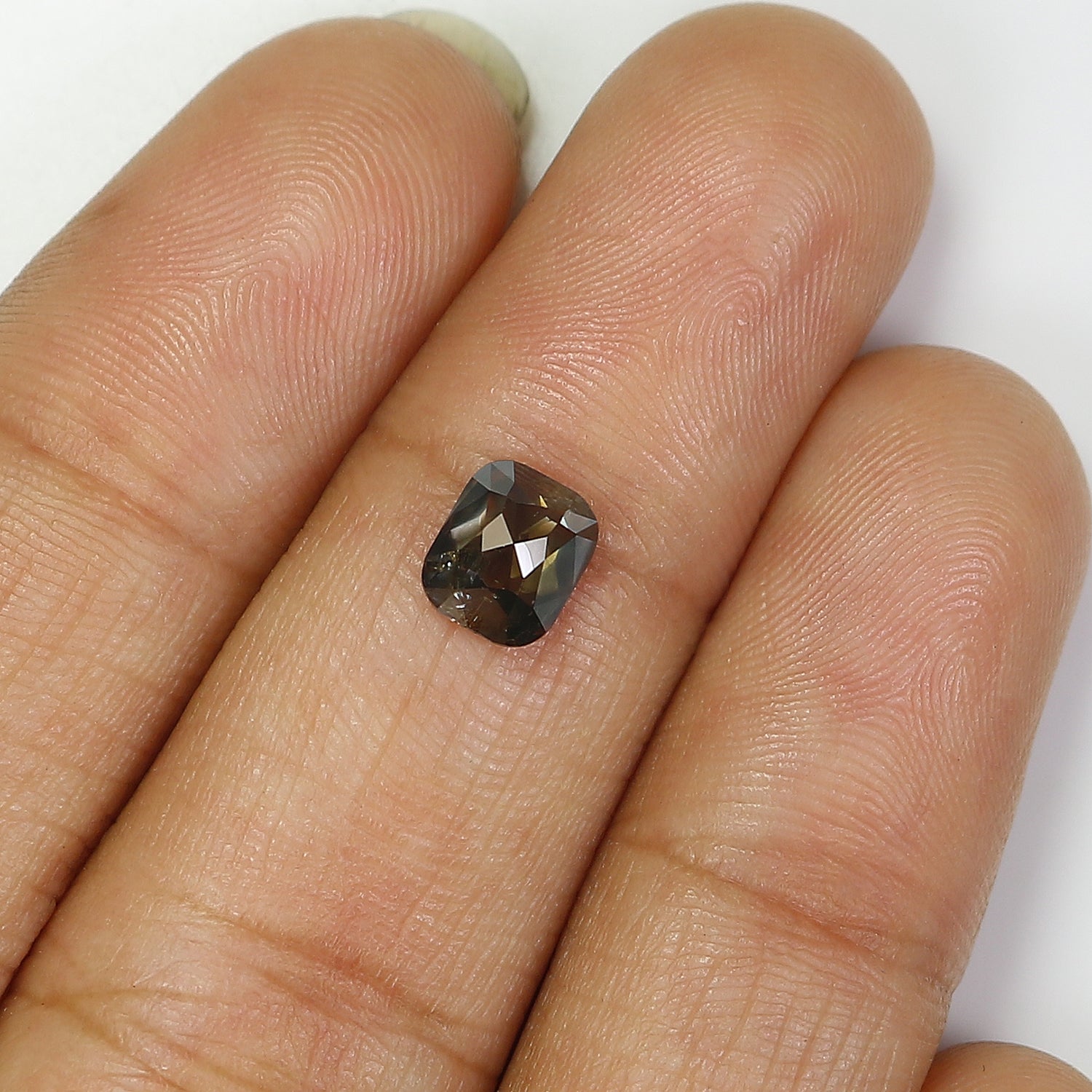 0.85 Ct Natural Loose Cushion Cut Diamond Brown Cushion Diamond 6.20 MM Natural Loose Diamond Brown Color Cushion Rose Cut Diamond QL390