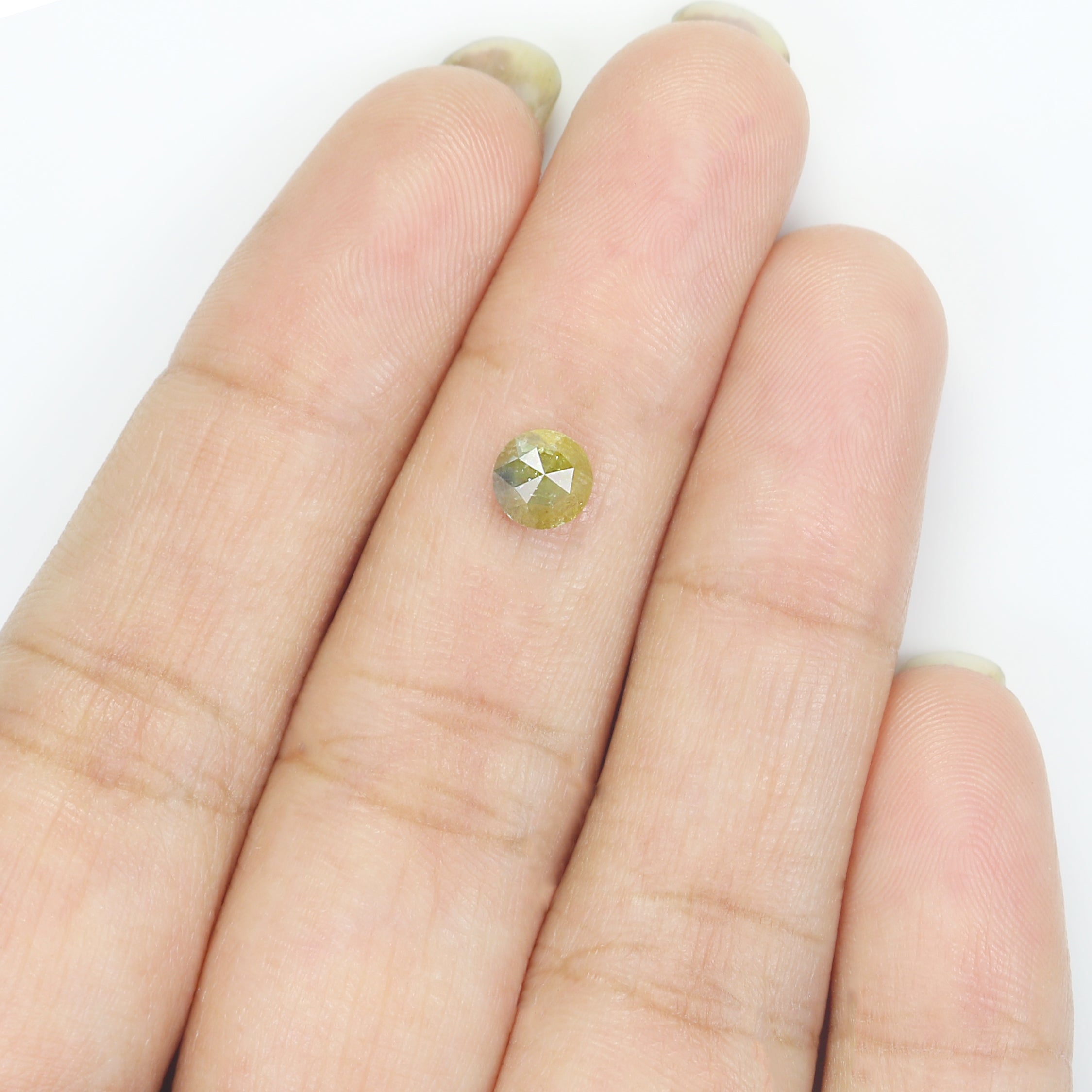 0.70 CT Natural Loose Round Rose Cut Diamond Yellow Color Round Shape Diamond 5.20 MM Natural Yellow Color Round Rose Cut Diamond LQ7810