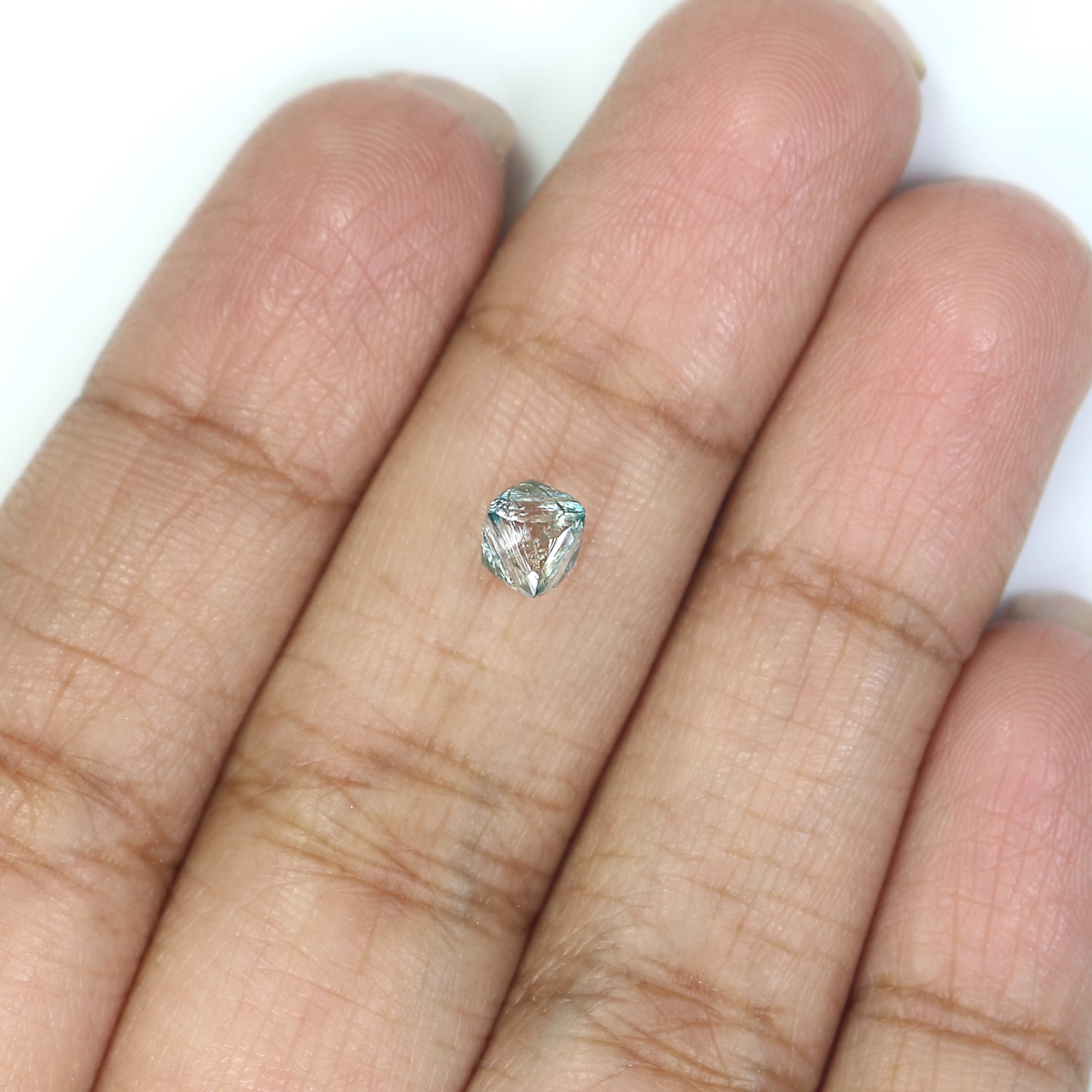 1.06 CT Natural Loose Rough Shape Diamond Blue Color Rough Uncut Diamond 6.40 MM Natural Loose Blue Color Rough Irregular Cut Diamond N2624