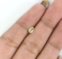 Natural Loose Pear Diamond, Yellow Color Pear Cut Diamond, Natural Loose Diamond, Pear Rose Cut Diamond, 0.23 CT Pear Shape Diamond L6499