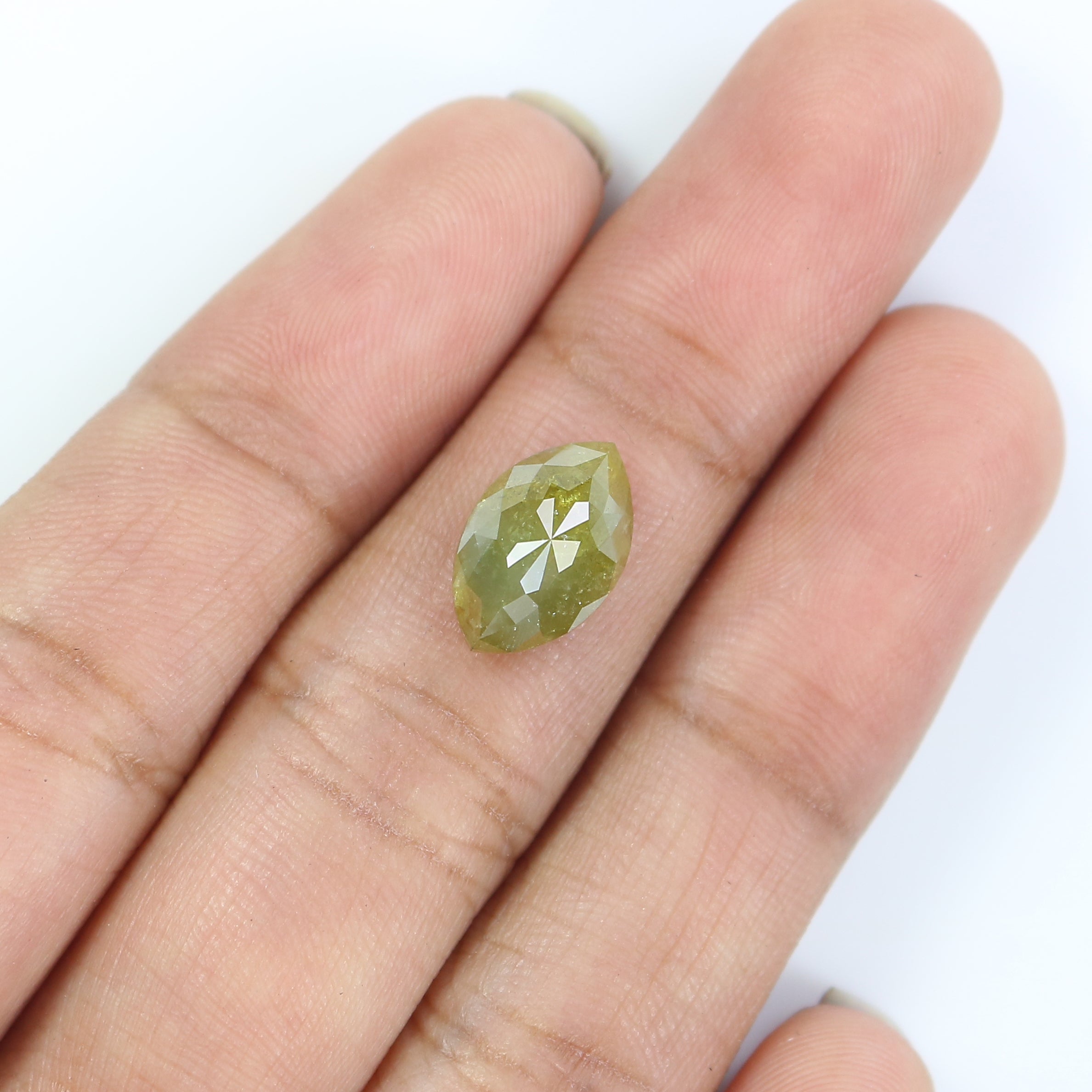 3.06 CT Natural Loose Marquise Diamond Yellow Color Marquise Diamond 11.60 MM Natural Yellow Color Diamond Marquise Rose Cut Diamond QL6773