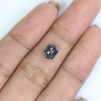 Natural Loose Hexagon Diamond, Salt And Pepper Hexagon Diamond, Natural Loose Diamond, Hexagon Cut Diamond, 1.07 CT Hexagon Shape L2950