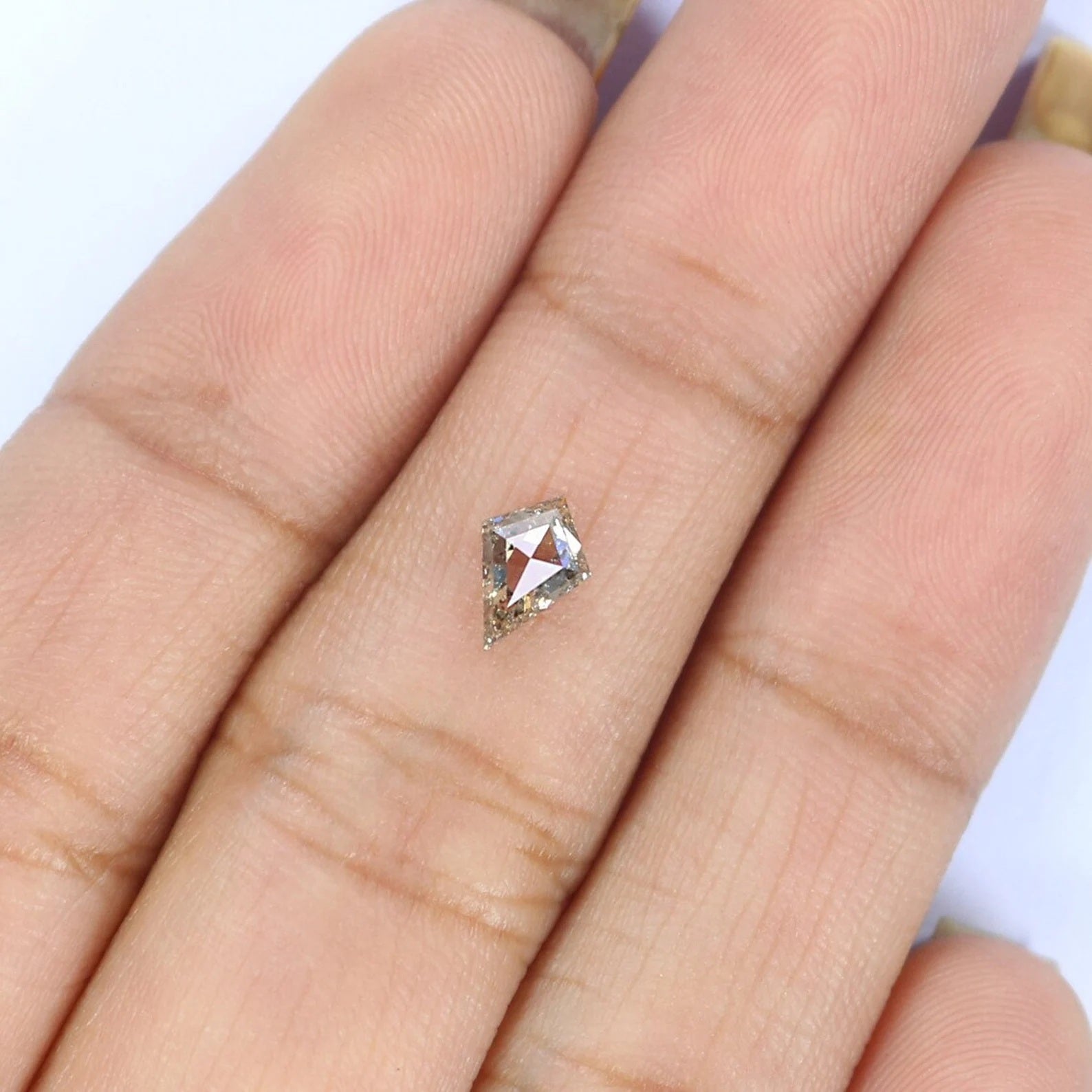 0.39 CT Natural Loose Kite Shape Diamond Brown Color Kite Shape Diamond 6.65 MM Natural Loose Diamond Kite Shape Rose Cut Diamond NQ2166