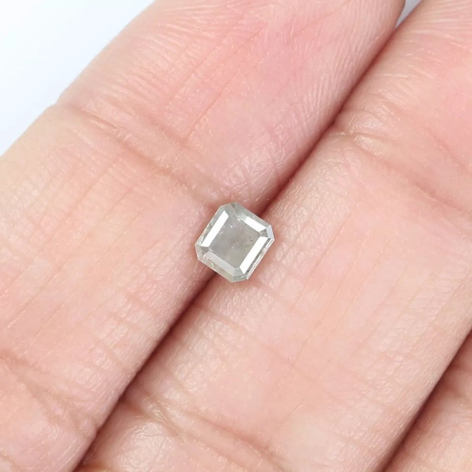 0.40 Ct Natural Loose Radiant Shape Diamond Salt And Pepper Radiant Diamond 4.10 MM Natural Grey Color Radiant Brilliant Cut Diamond NQ7640