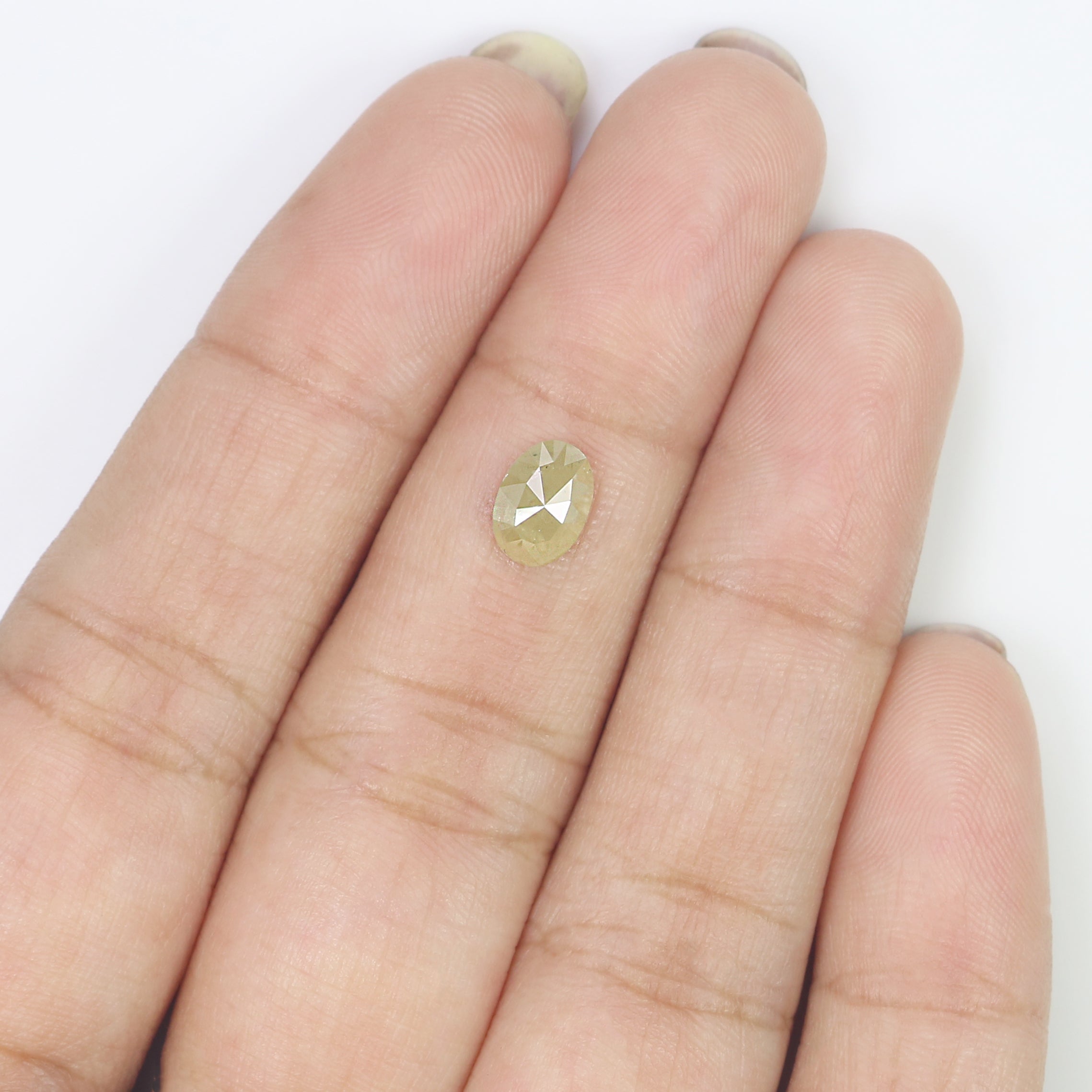 0.80 CT Natural Loose Oval Shape Diamond Yellow Color Oval Cut Diamond 7.00 MM Natural Loose Diamond Yellow Oval Rose Cut Diamond LQ8014