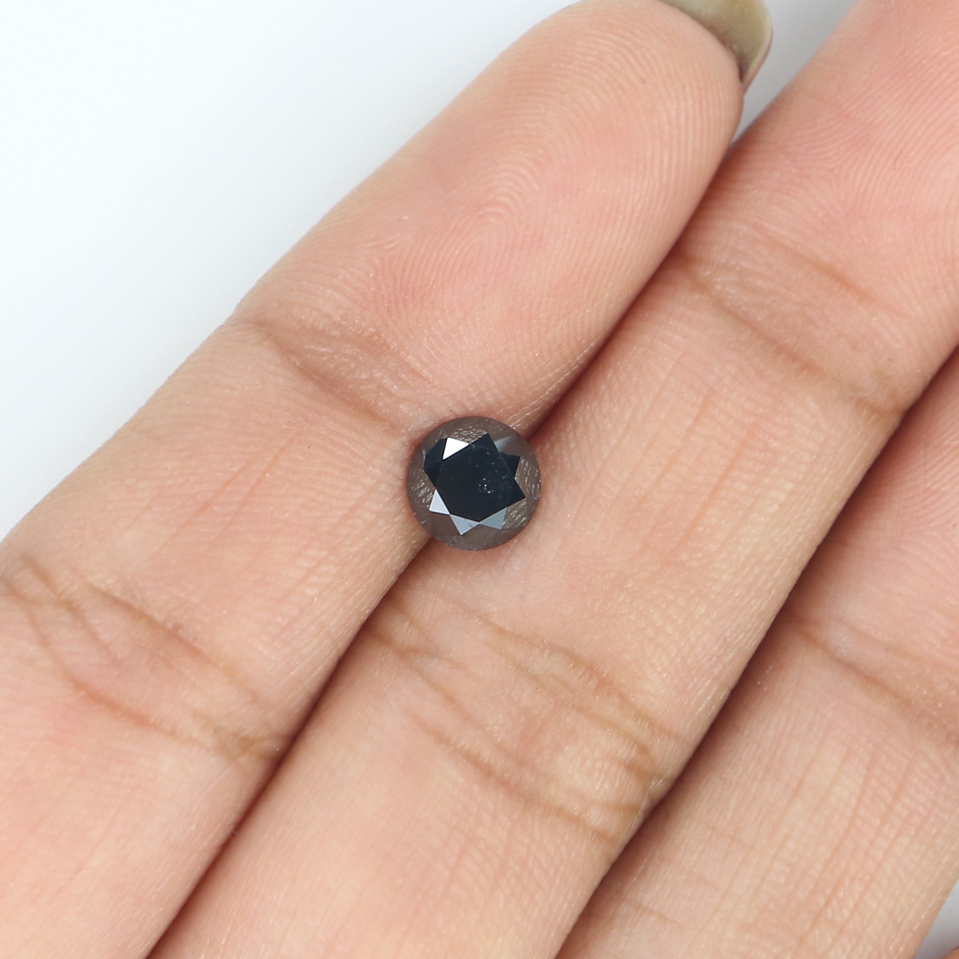 0.91 Ct Natural Loose Round Diamond Black Color Round Diamond 5.80 MM Natural Loose Diamond Black Color Round Brilliant Cut Diamond LC06