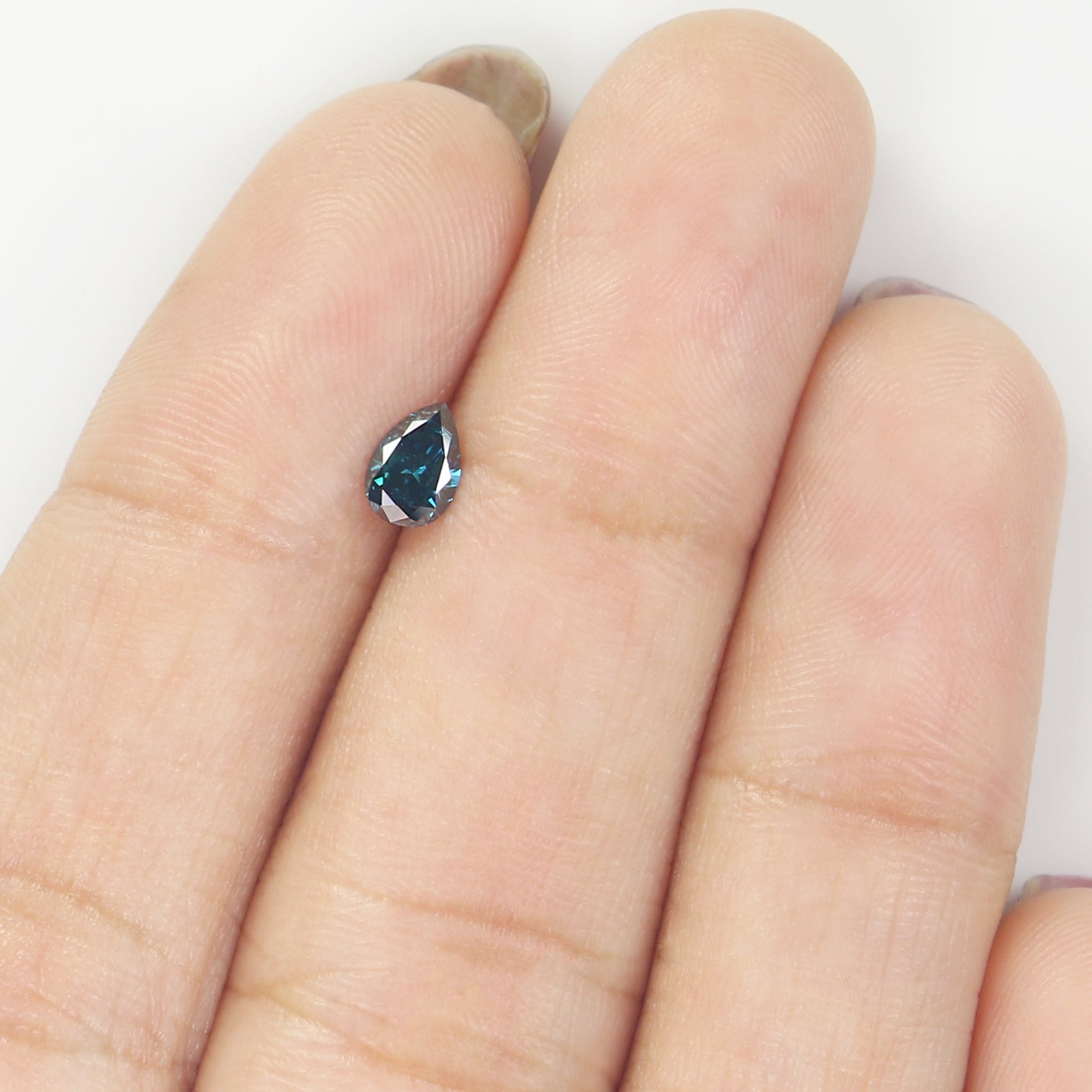 0.28 CT Natural Loose Pear Shape Diamond Blue Color Pear Cut Diamond 5.45 MM Natural Blue Color Diamond Pear Brilliant Cut Diamond LQ899