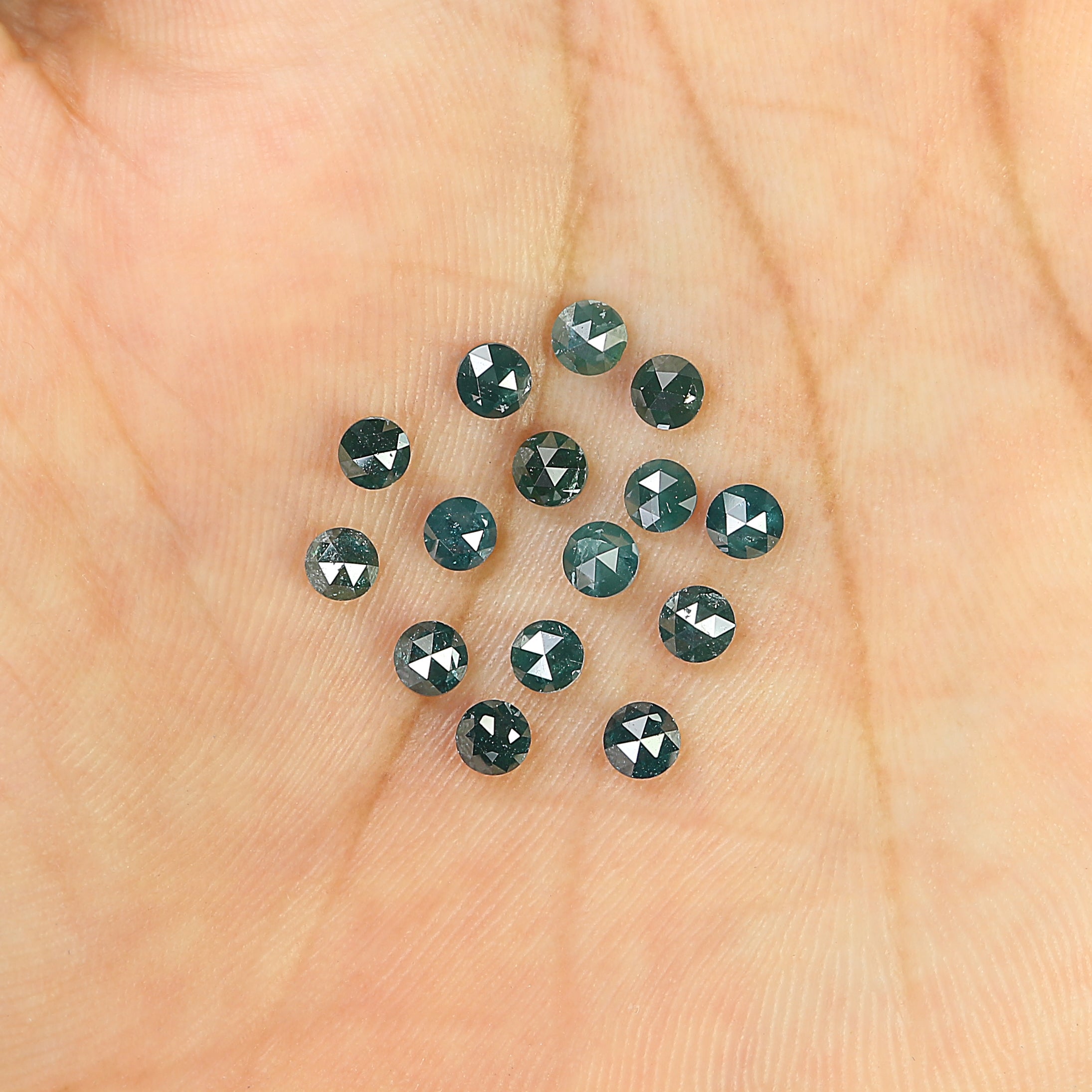 2.81 CT Natural Loose Round Rose Cut Diamond Blue Color Round Cut Diamond 3.30 MM Natural Blue Color Diamond Round Rose Cut Diamond LQ8992