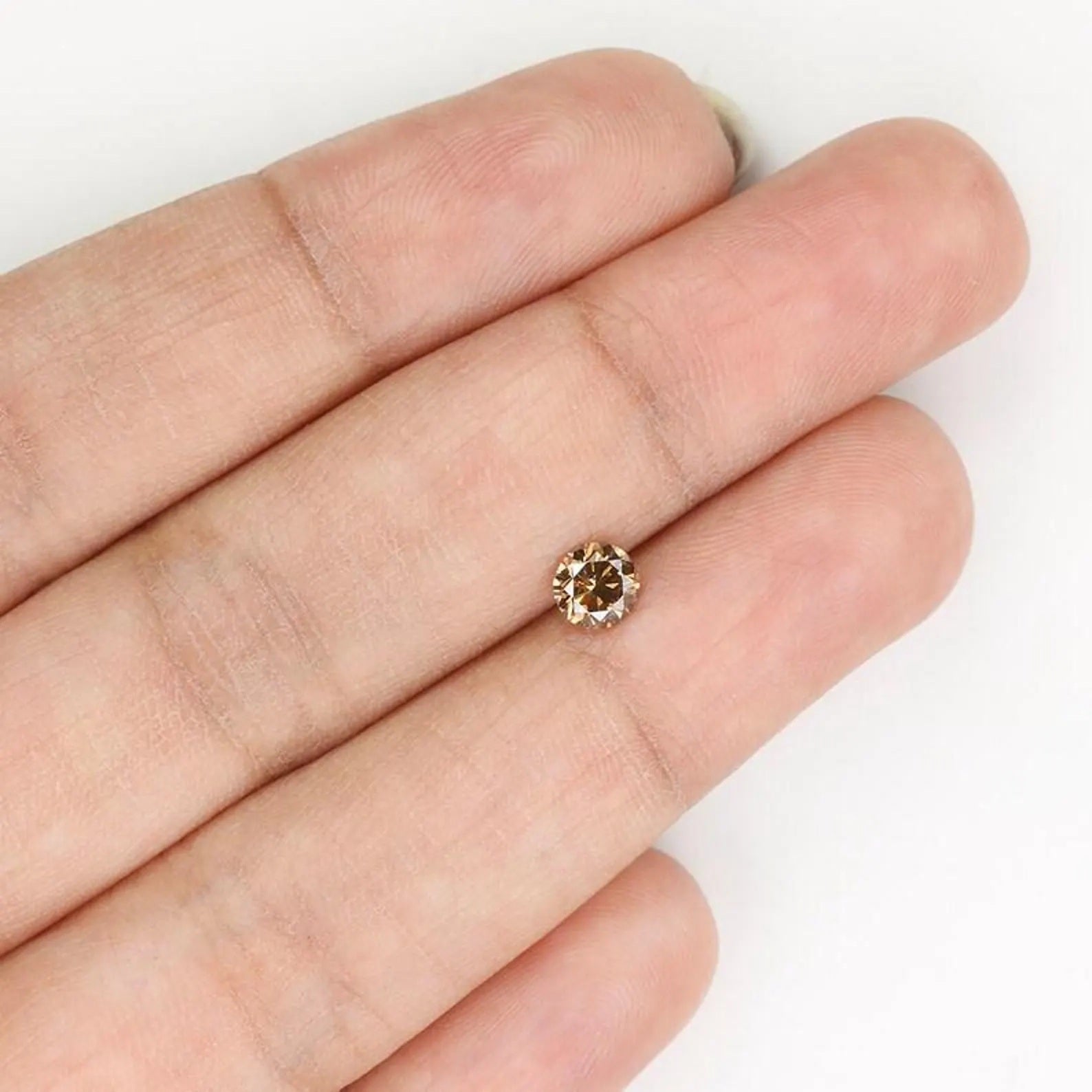 0.36 CT Natural Loose Round Shape Diamond Brown Color Round Cut Diamond 4.55 MM Natural Loose Brown Color Round Brilliant Cut Diamond NQ1080