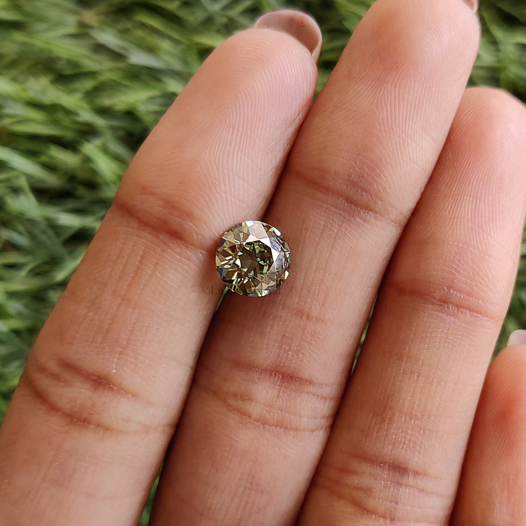 1.78 CT IGI Certified Round Old European Cut Diamond Fancy Vivid Green Color VS1 Clarity Lab Grown Diamond Lab Created Lab Diamond L3574