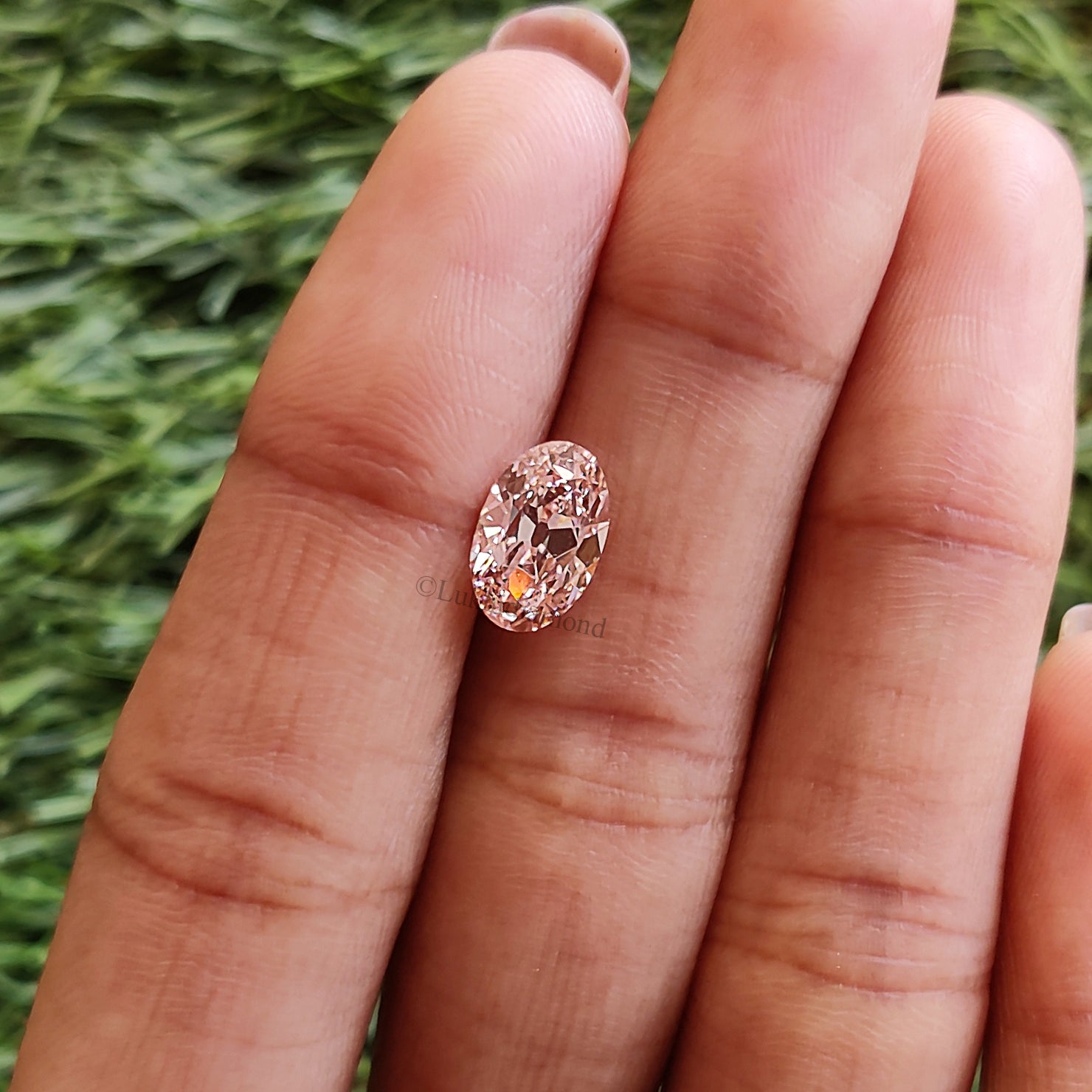 1.64 CT IGI Certified Oval Old European Cut Diamond Fancy Intense Pink Color VS2 Clarity Diamond Lab Grown Diamond Lab Created Diamond L3572