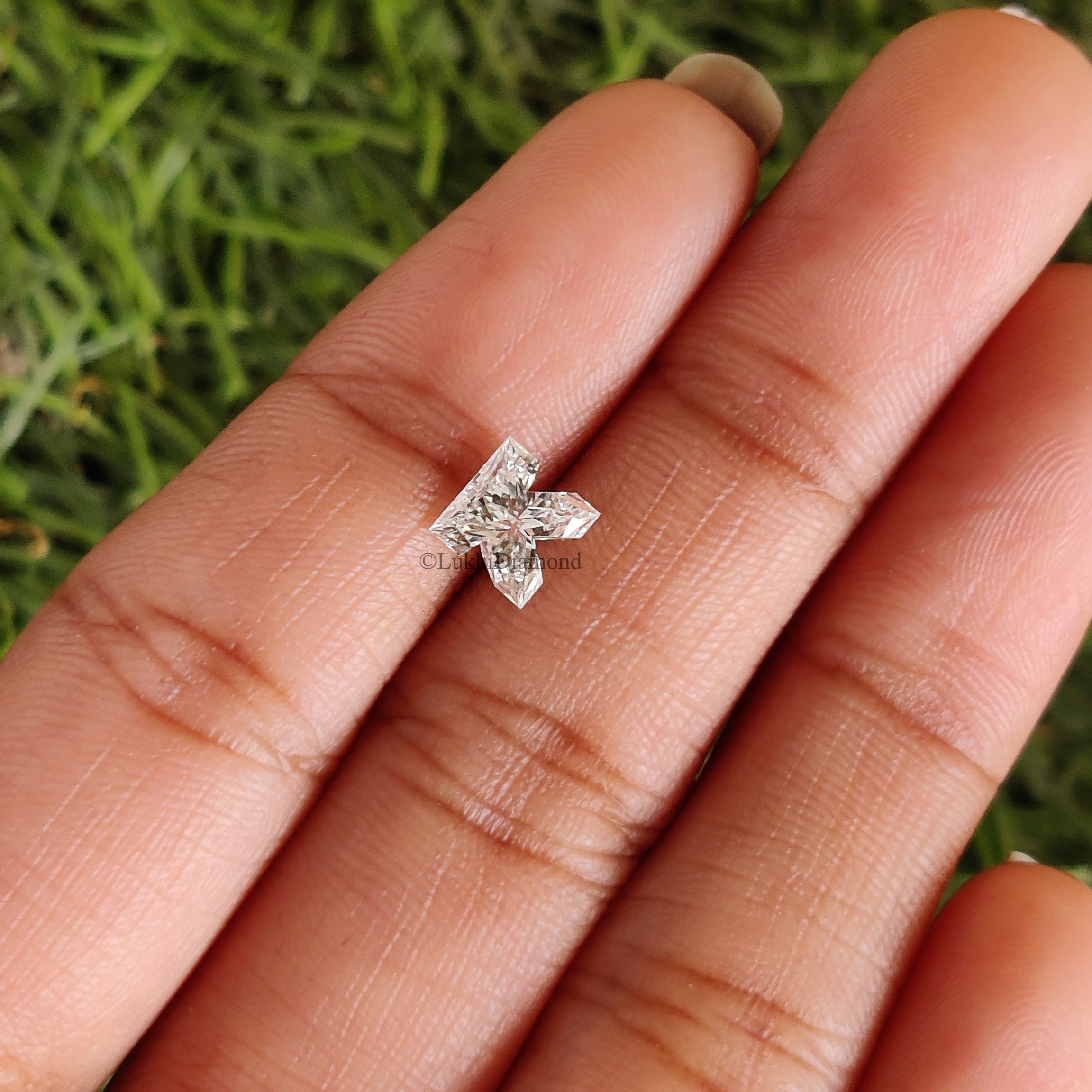 0.88 CT Alphabet-K Cut Diamond E Color VS1 Clarity Lab Grown Diamond CVD Diamond Lab Created Alphabet-K Brilliant Cut Diamond L3208