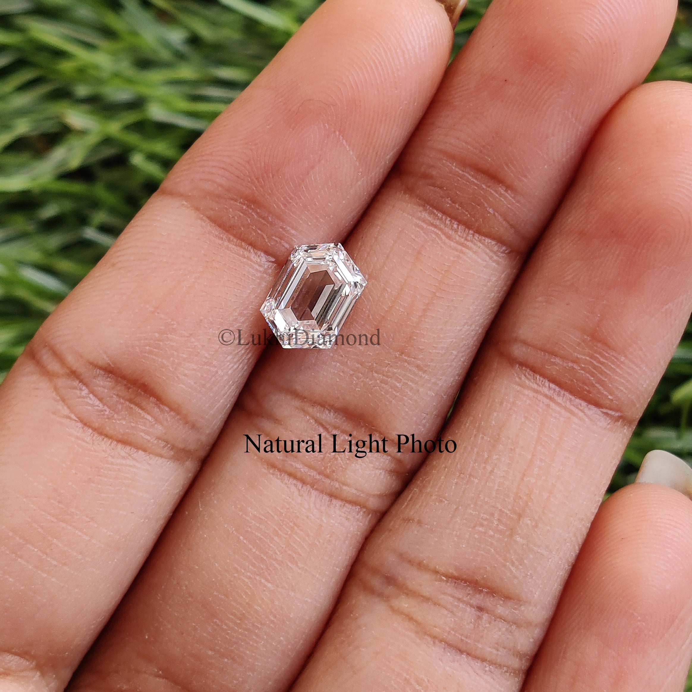 1.64 CT IGI Certified Hexagonal Mixed Cut Diamond White - F Color VS1 Clarity Lab Grown CVD Diamond Lab Created Loose Hexagon Diamond Q173