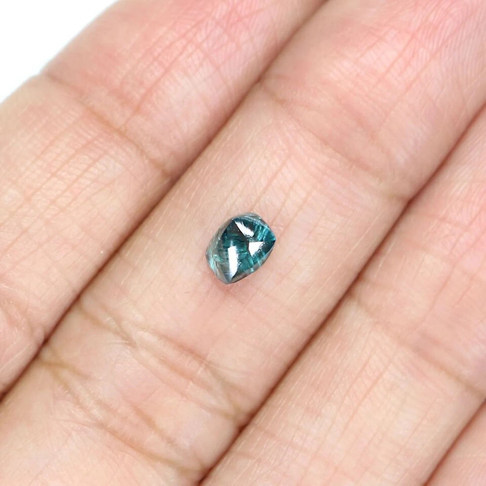 0.75 CT Natural Loose Rough Shape Diamond Blue Color Rough Cut Diamond 5.30 MM Natural Loose Diamond Blue Rough Irregular Cut Diamond NQ2051