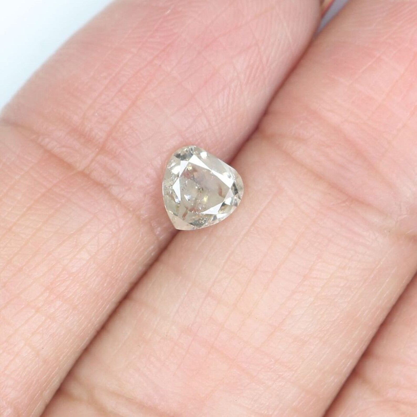 0.54 CT Natural Loose Heart Shape Diamond Yellow Gray Color Heart Diamond 5.20 MM Natural Loose Diamond Heart Brilliant Cut Diamond NQB7493