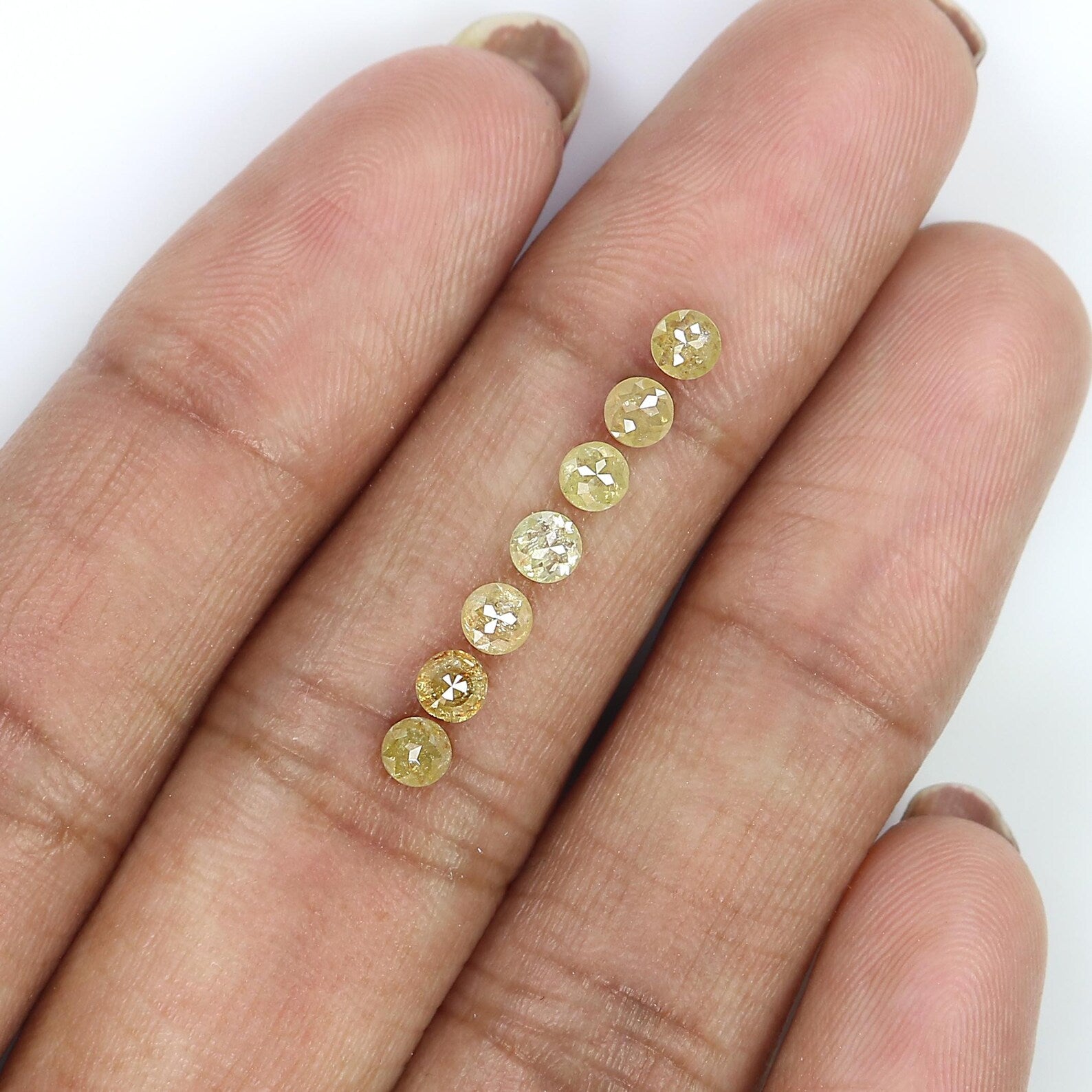 1.22 CT Natural Loose Round Rose Cut Diamond Yellow Color Round Shape Diamond 3.10 MM Natural Yellow Color Round Rose Cut Diamond NQ1742