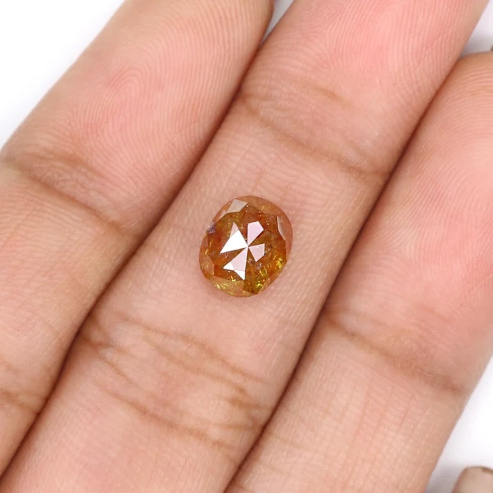 1.49 Ct Natural Loose Oval Shape Diamond Brown Color Oval Cut Diamond 7.40 MM Natural Loose Diamond Brown Color Oval Rose Cut Diamond NQ1937