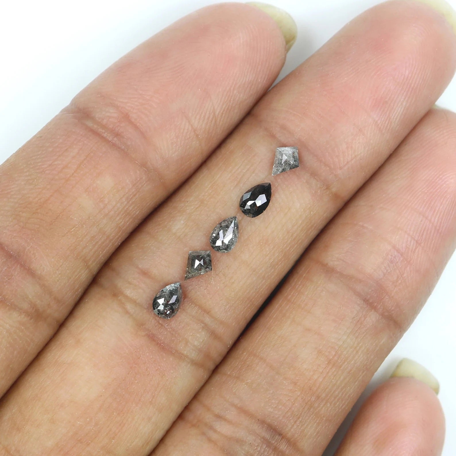 Natural Loose Mix Shape Diamond, Salt And Pepper Mix Shape Diamond, Natural Loose Diamond, Antique Cut Diamond, 0.65 CT Mix Shape KDN2283