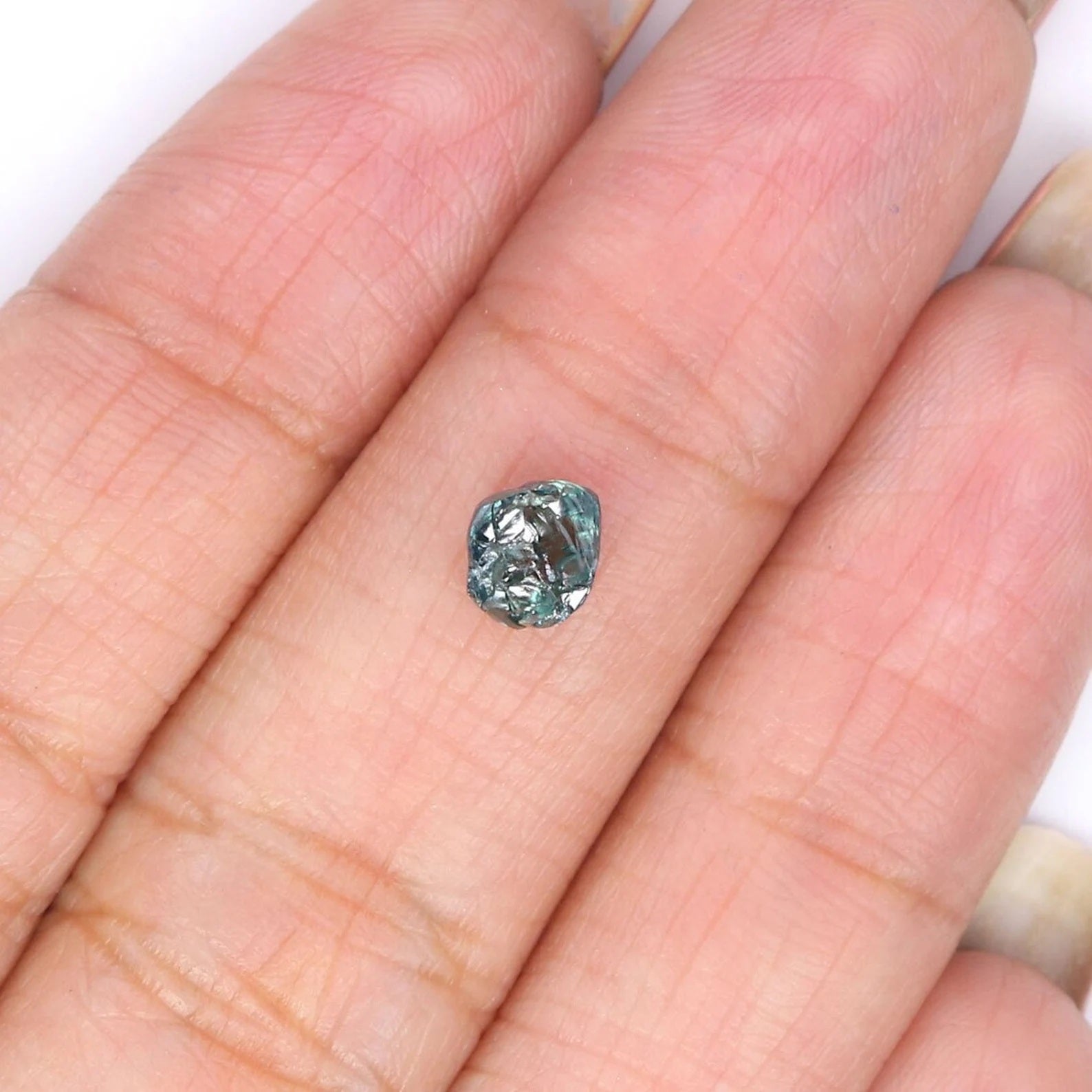 0.87 CT Natural Loose Crystal Rough Diamond Blue Color Rough Cut Diamond 5.80 MM Natural Loose Diamond Irregular Rough Cut Diamond NQ1996