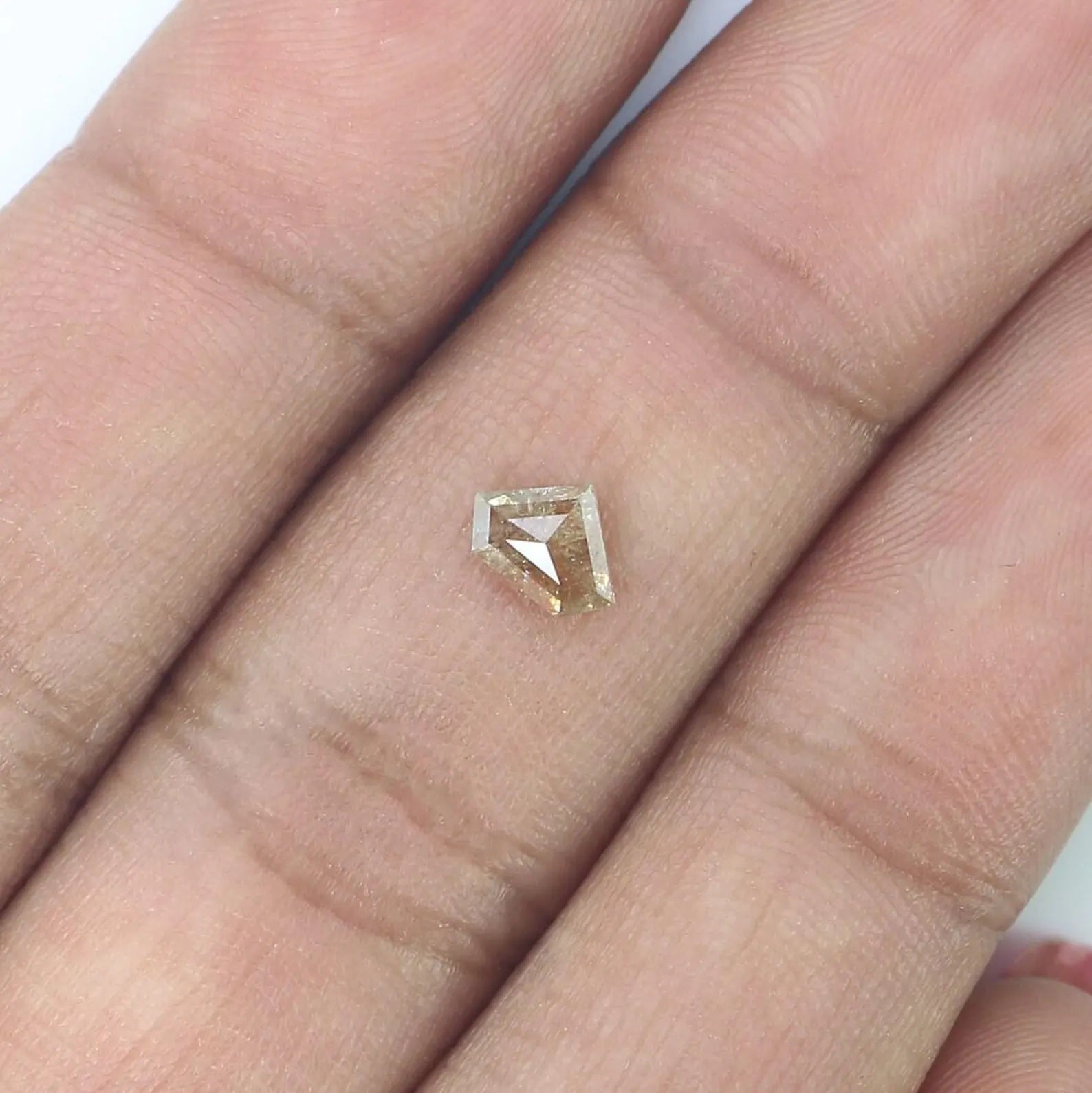 0.39 CT Natural Loose Shield Shape Diamond Grey Color Shield Cut Diamond 4.30 MM Natural Diamond Brown Color Shield Rose Cut Diamond NQ449