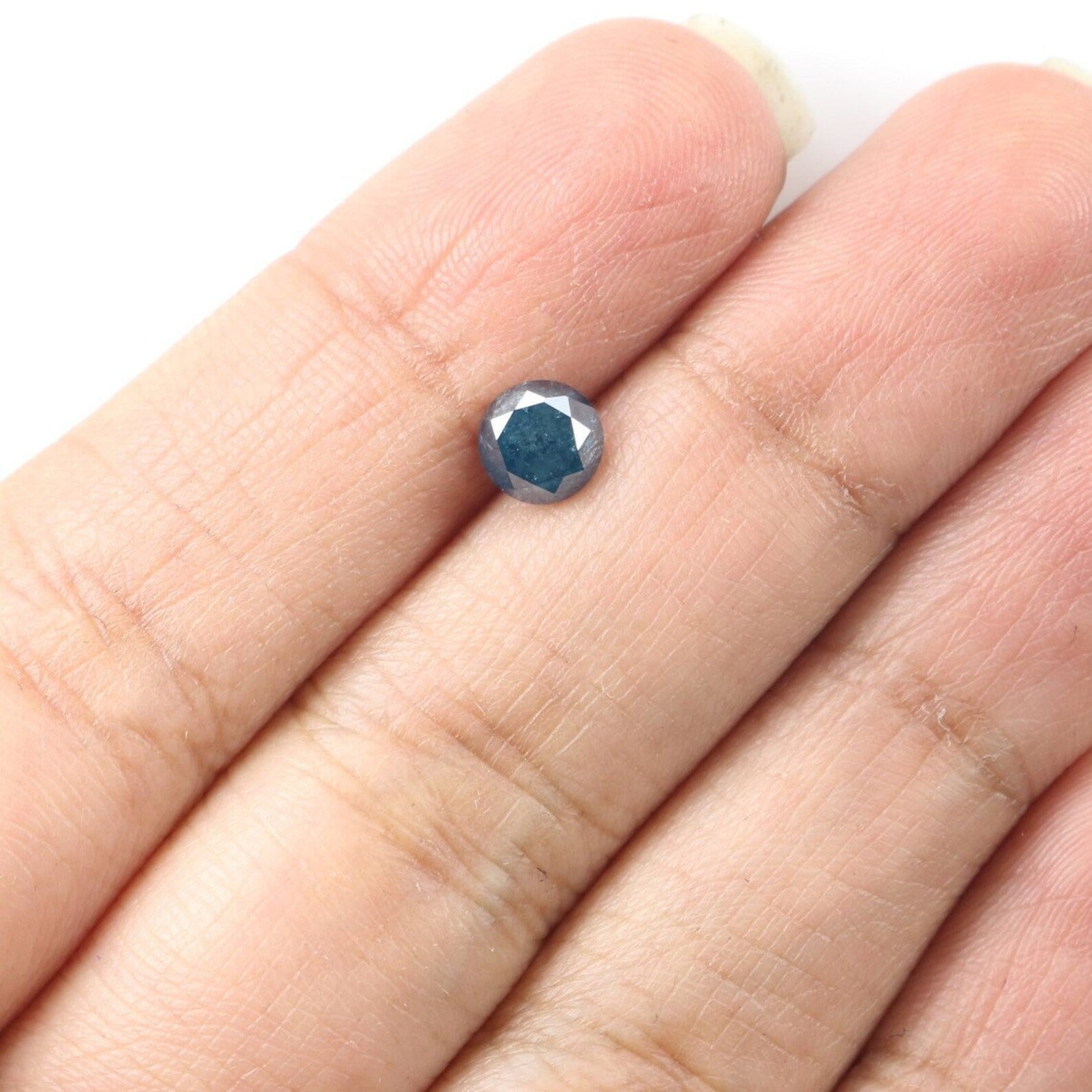 0.95 CT Natural Loose Round Shape Diamond Blue Color Round Cut Diamond 5.50 MM Natural Diamond Blue Color Round Brilliant Cut Diamond QN9923