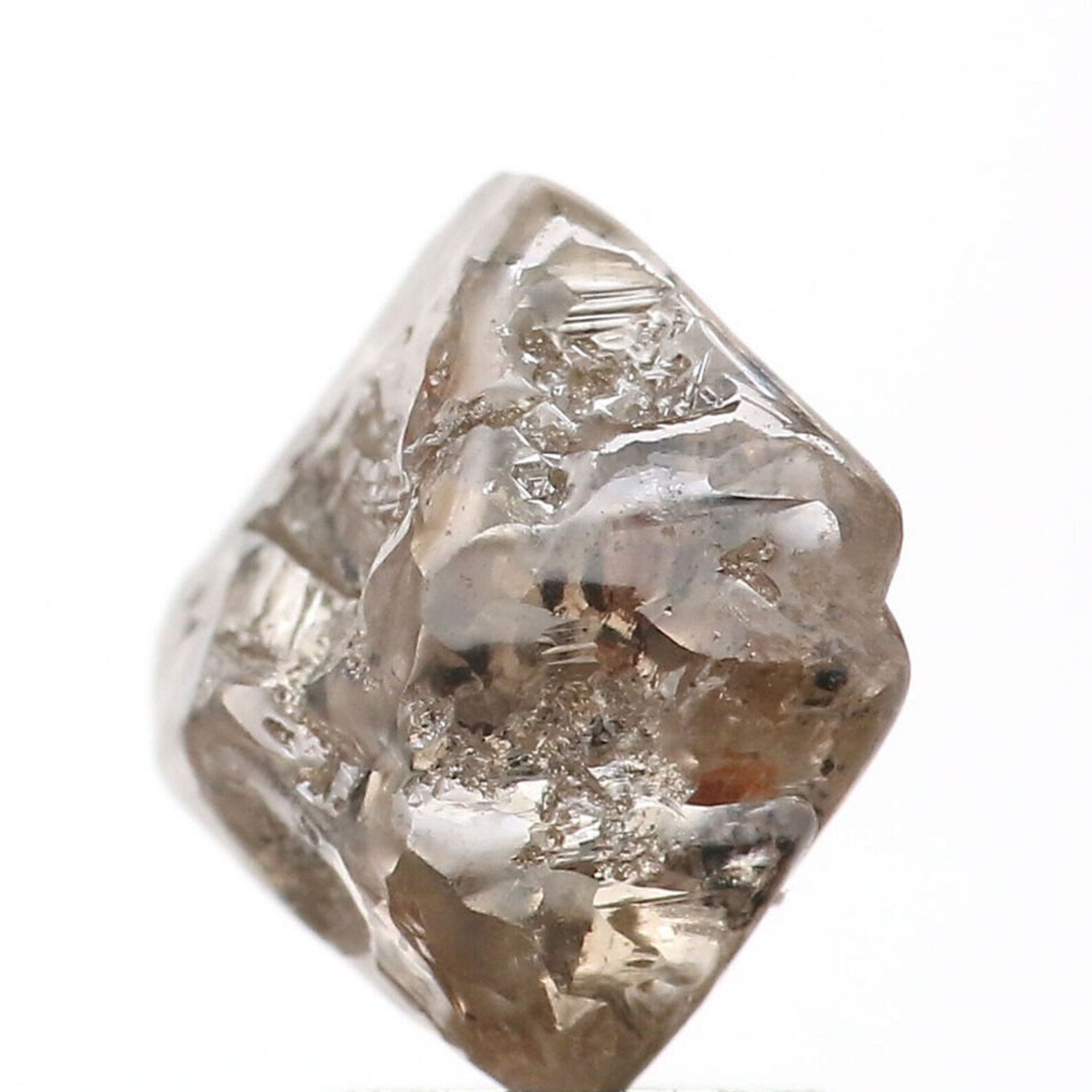 3.36 CT Natural Loose Rough Shape Diamond Brown Color Rough Diamond 9.70 MM Natural Loose Diamond Brown Color Rough Shape Diamond QN284